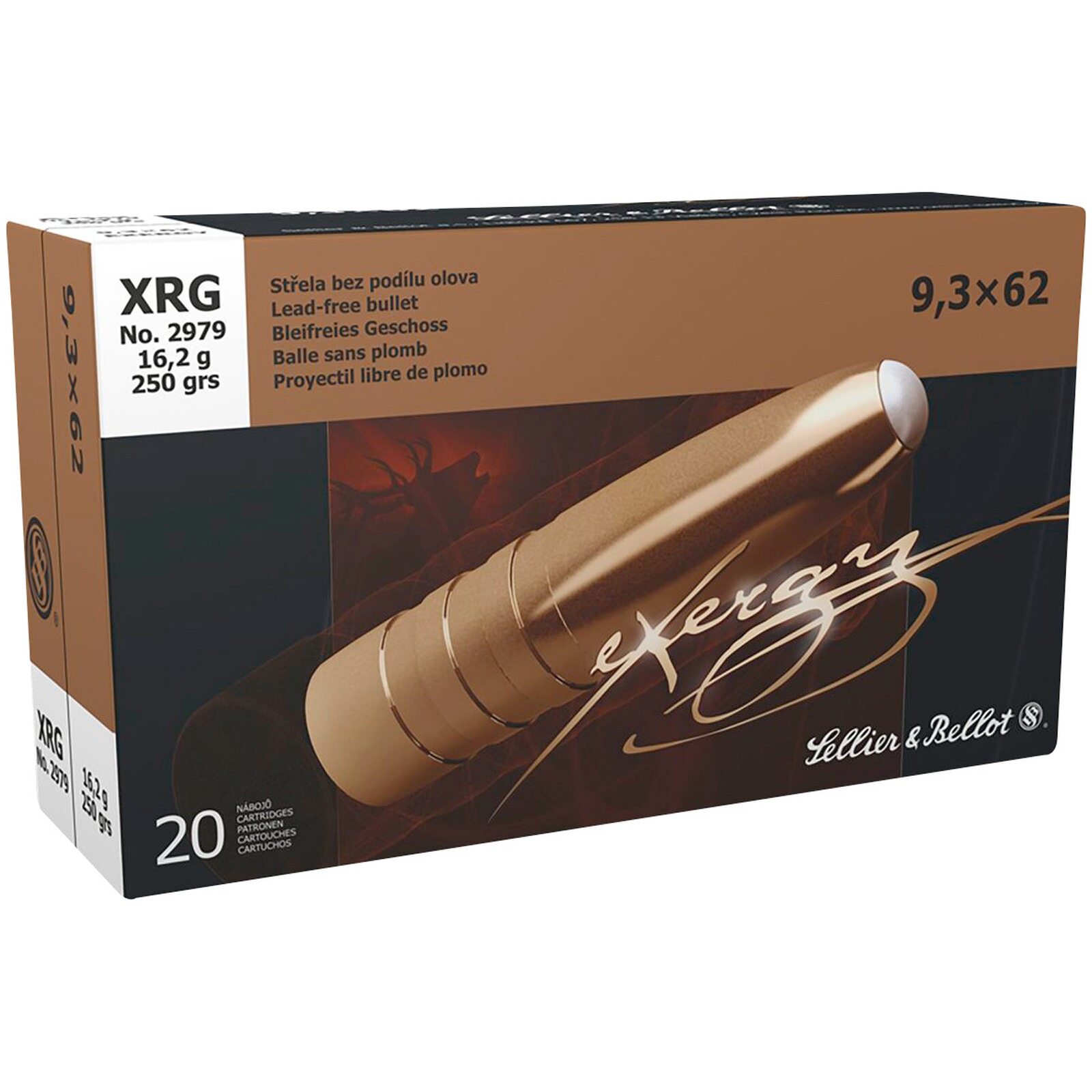 Sellier & Bellot 9,3x62 eXergy bleifrei 16,2g/250grs., 20 Stück