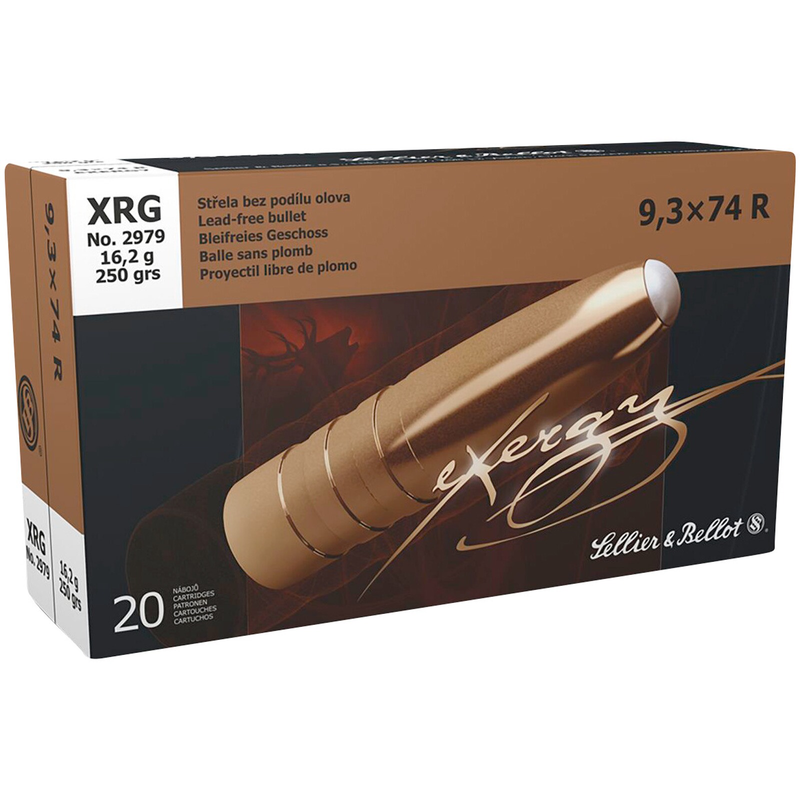 Sellier & Bellot 9,3x74 R eXergy bleifrei 16,2g/250grs., 20 Stück