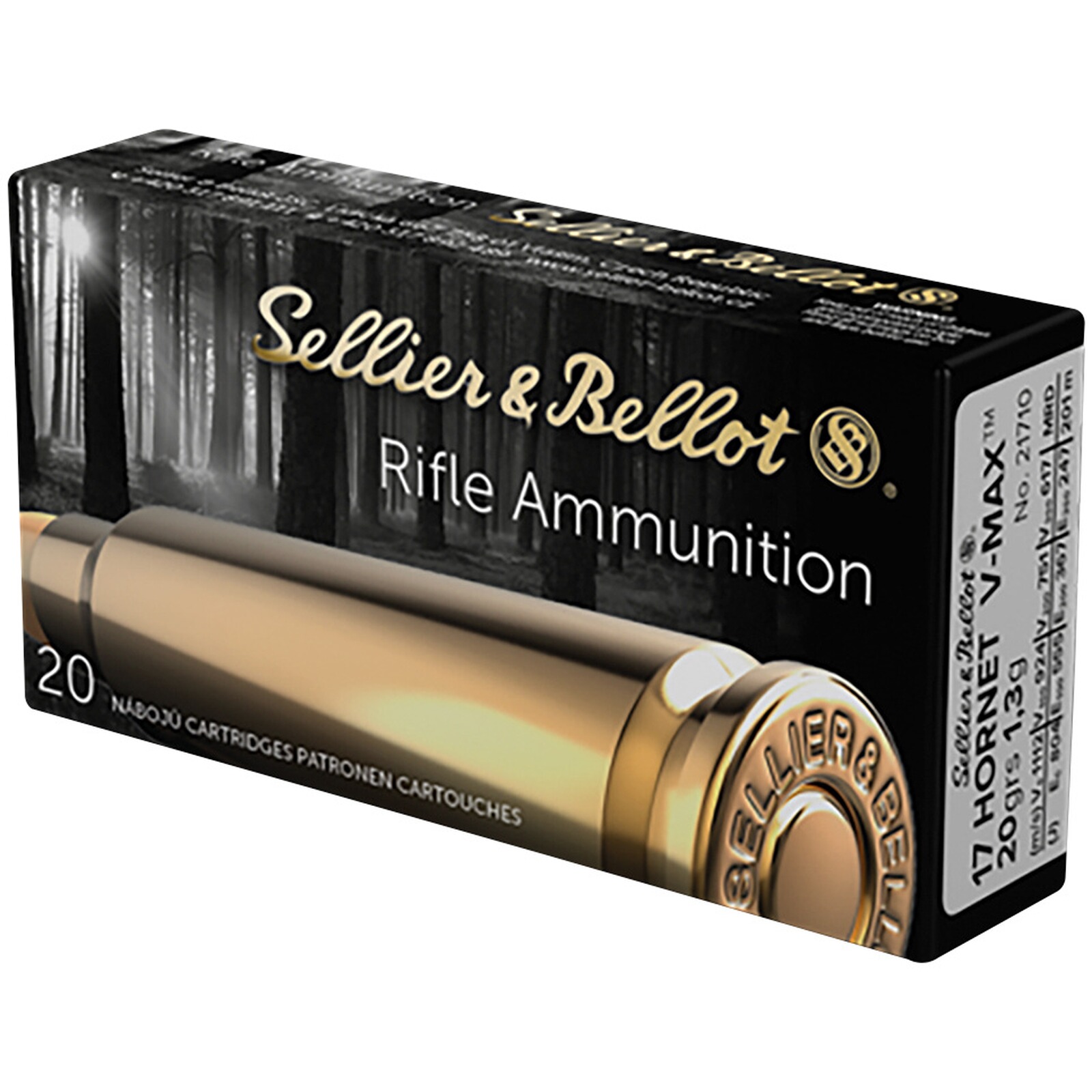 Sellier & Bellot .17 Hornet V-Max 1,3g/20grs., 20 Stück