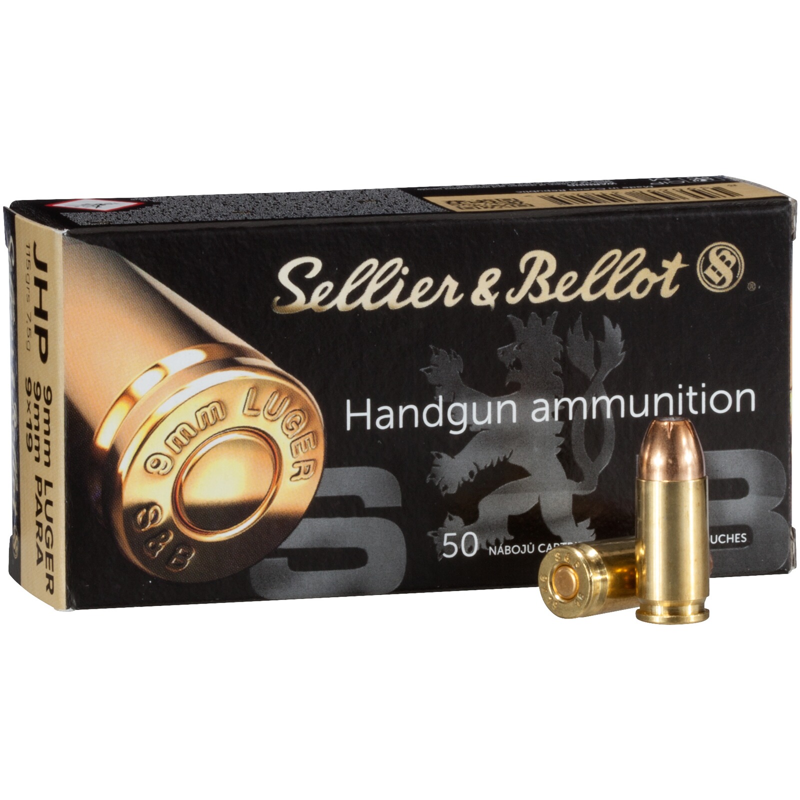 Sellier & Bellot 9 mm Luger Hohlspitz 8,0g/124grs., 50 Stück
