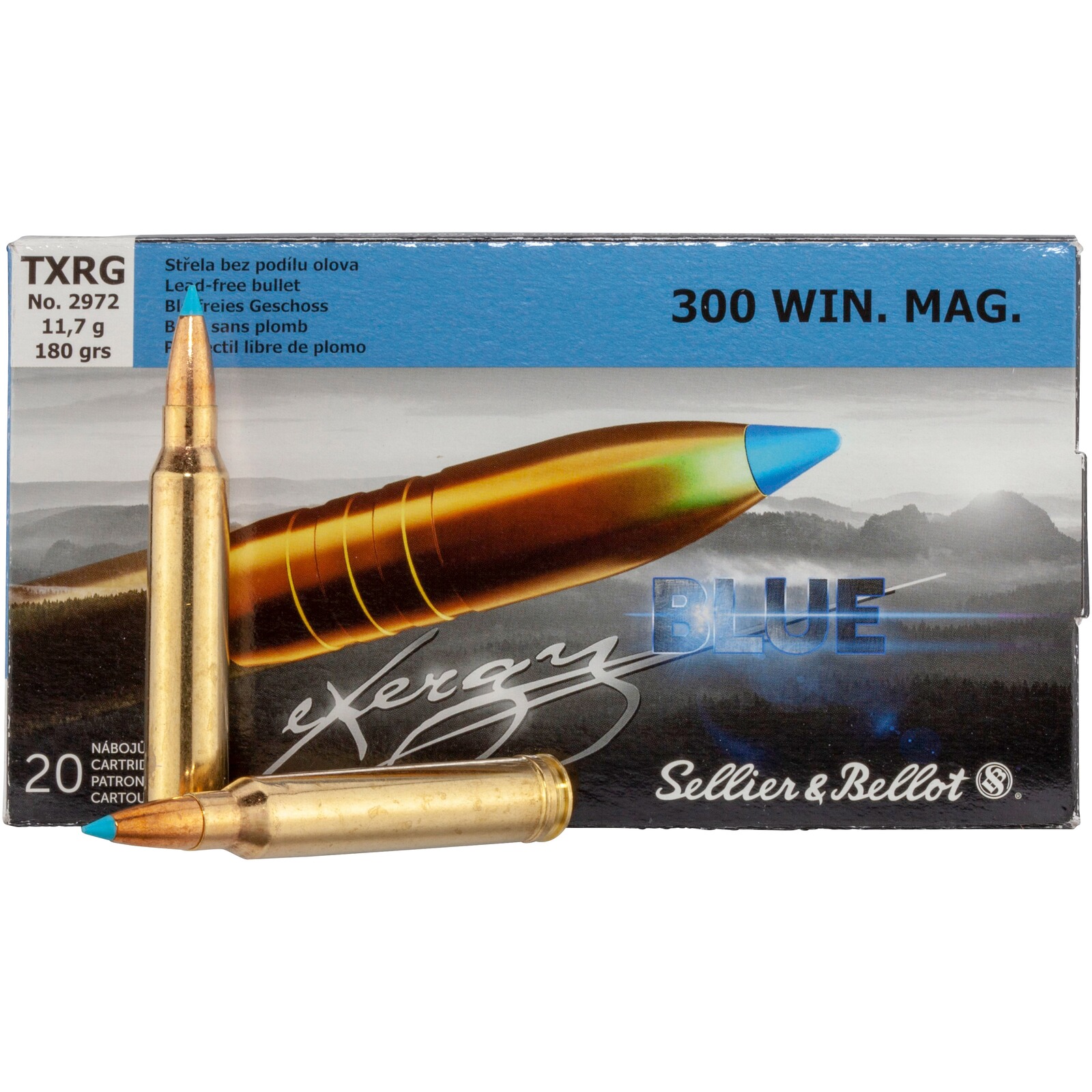 Sellier & Bellot .300 Win. Mag. TXRG blue 11,7g/180grs., 20 Stück