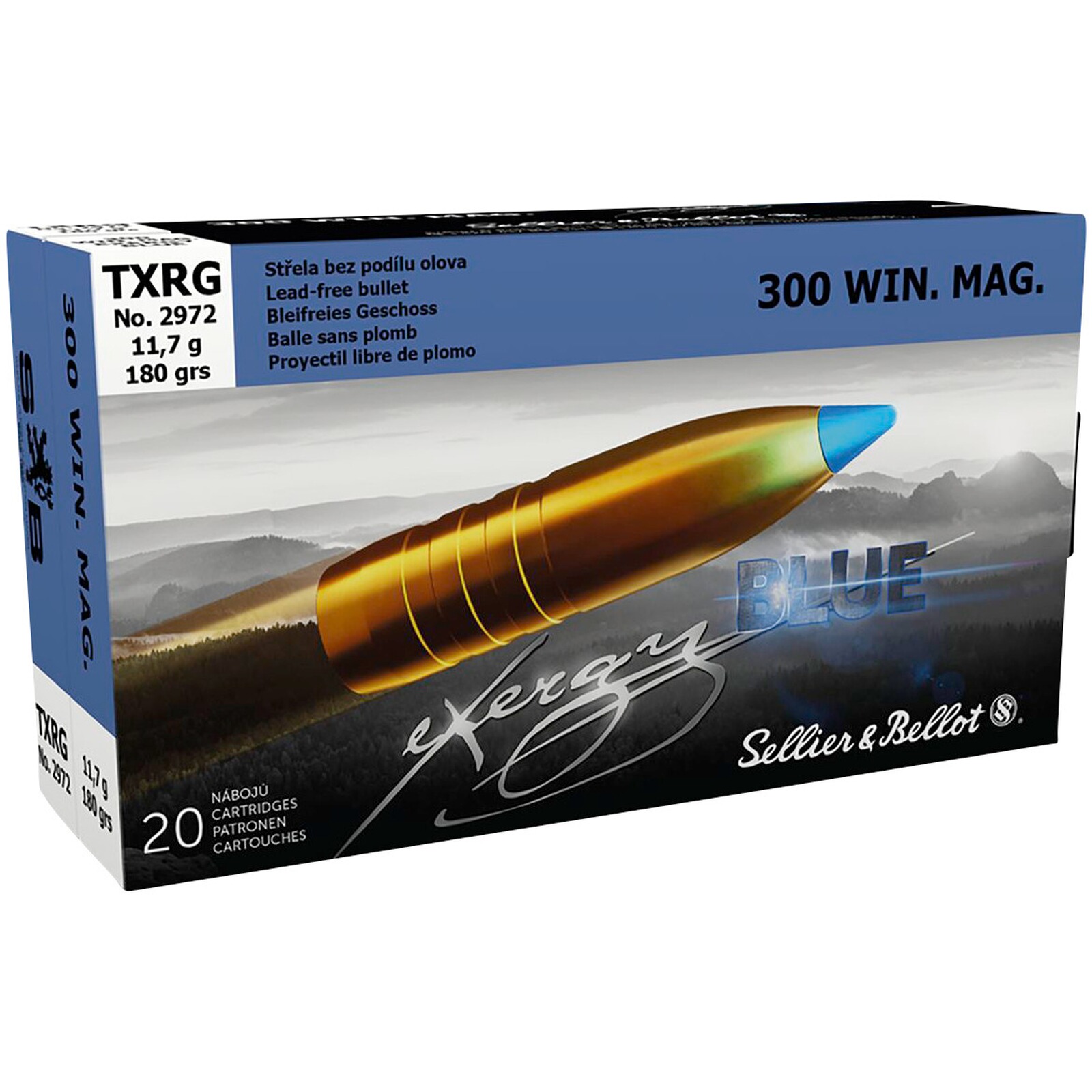 Sellier & Bellot .300 Win. Mag. TXRG blue 11,7g/180grs., 20 Stück