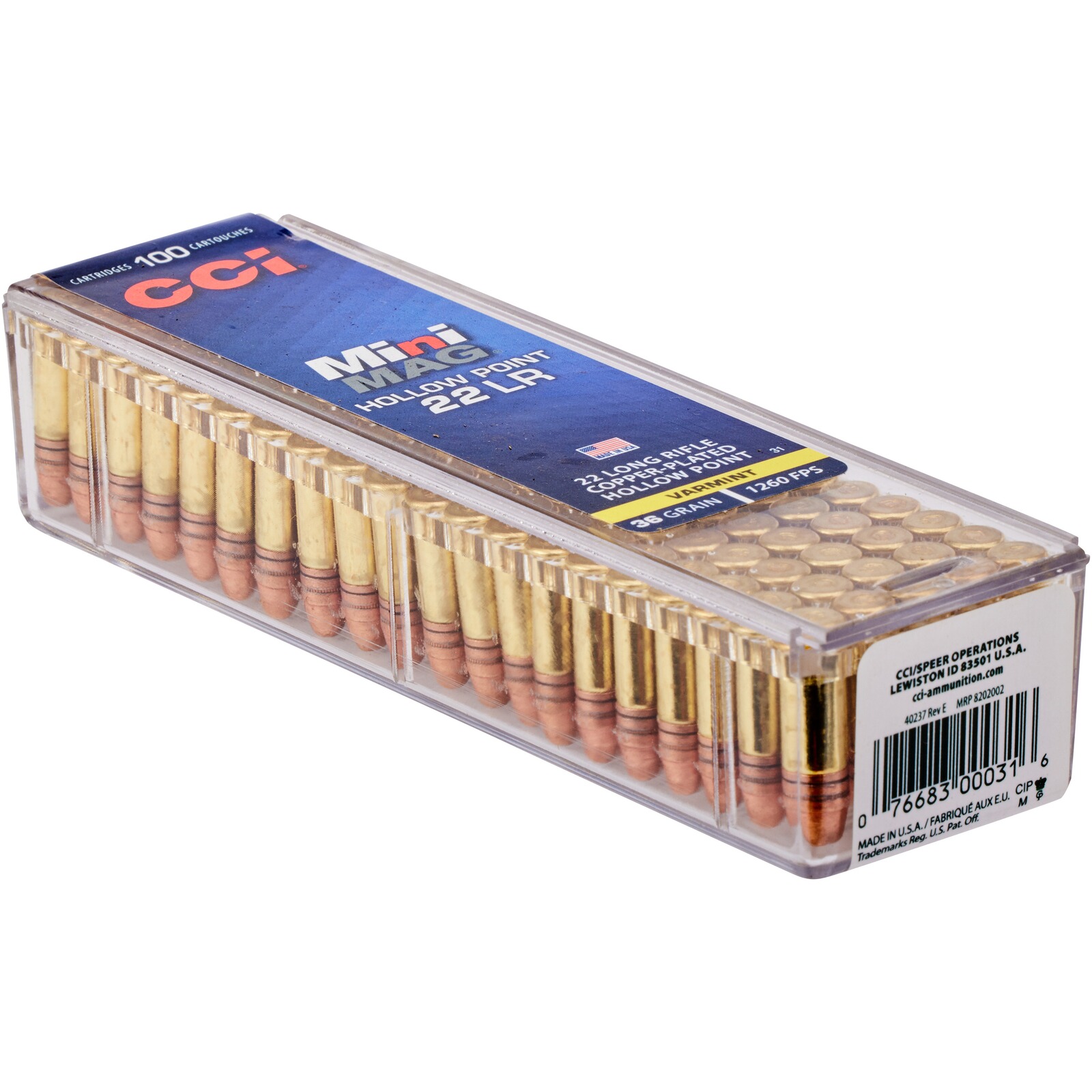 CCI .22 lfb. Mini Mag CPHP HV 2,3g/36grs.