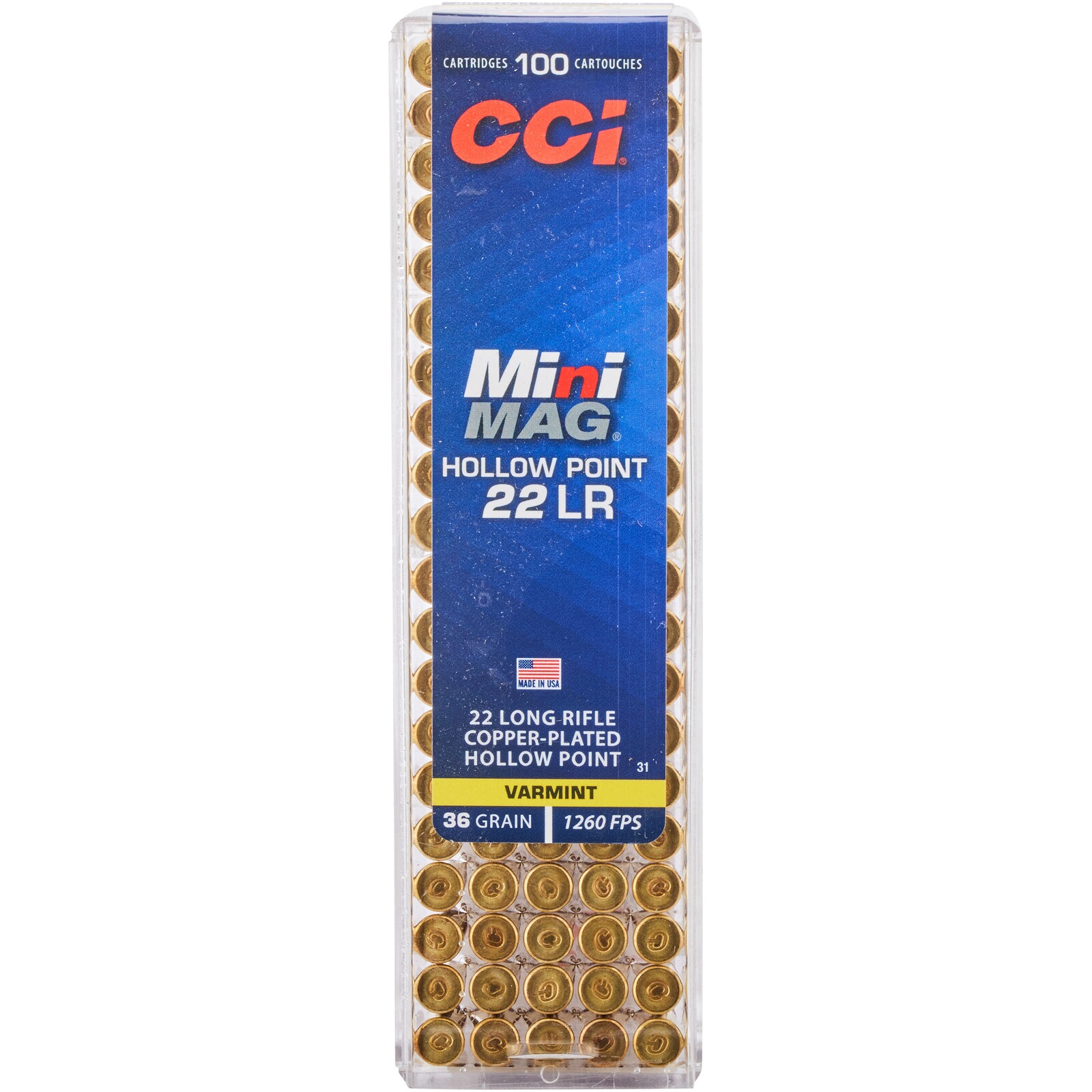 CCI .22 lfb. Mini Mag CPHP HV 2,3g/36grs.