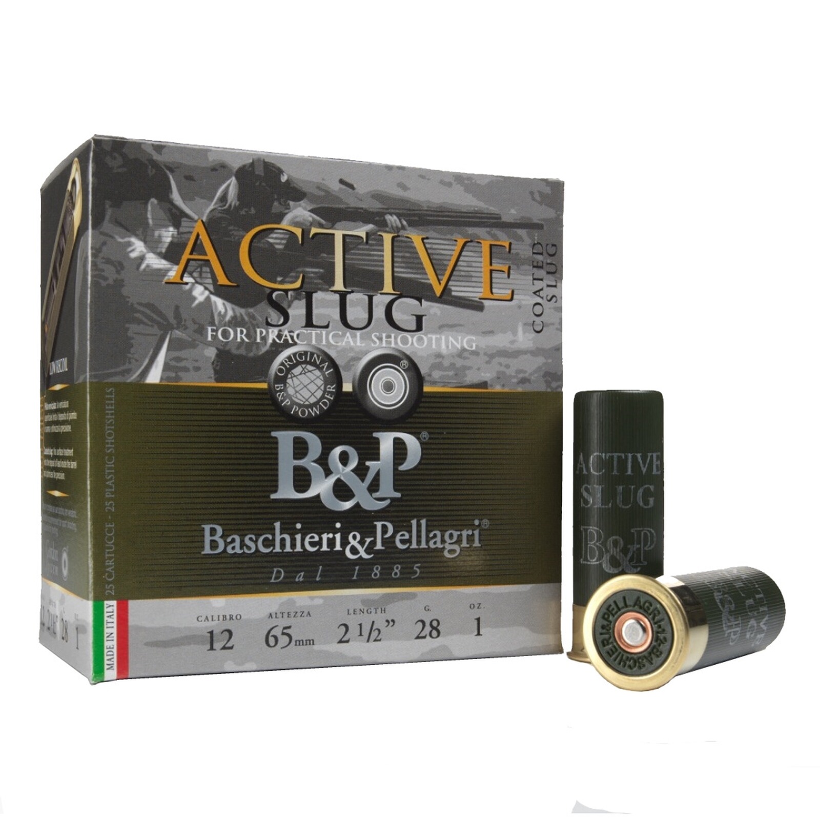 Baschieri & Pellagri 12/65 Active Slug 28g, 25 Stück
