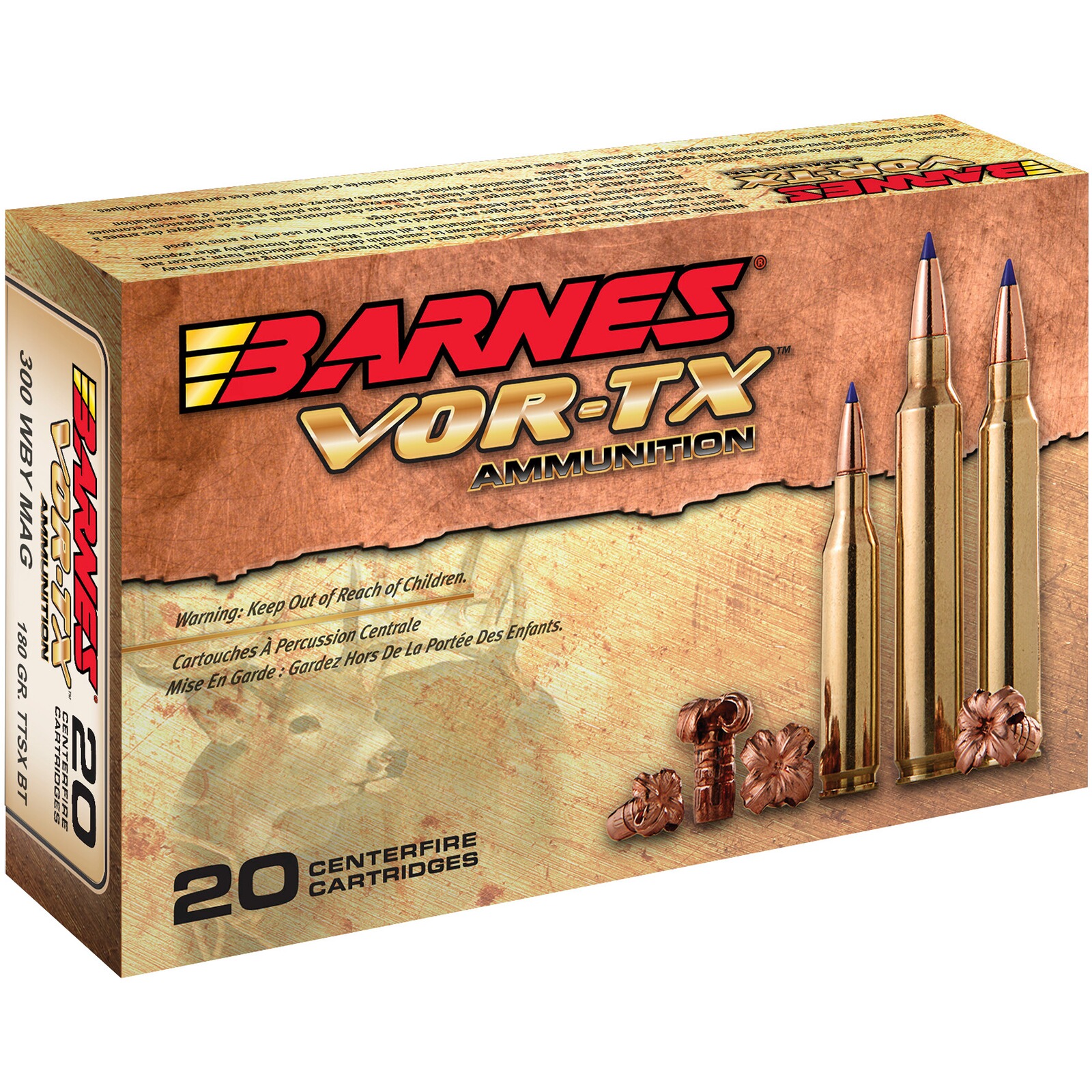 Barnes .300 Wby. Mag. Vor-TX TTSX 11,7g/180grs., 20 Stück