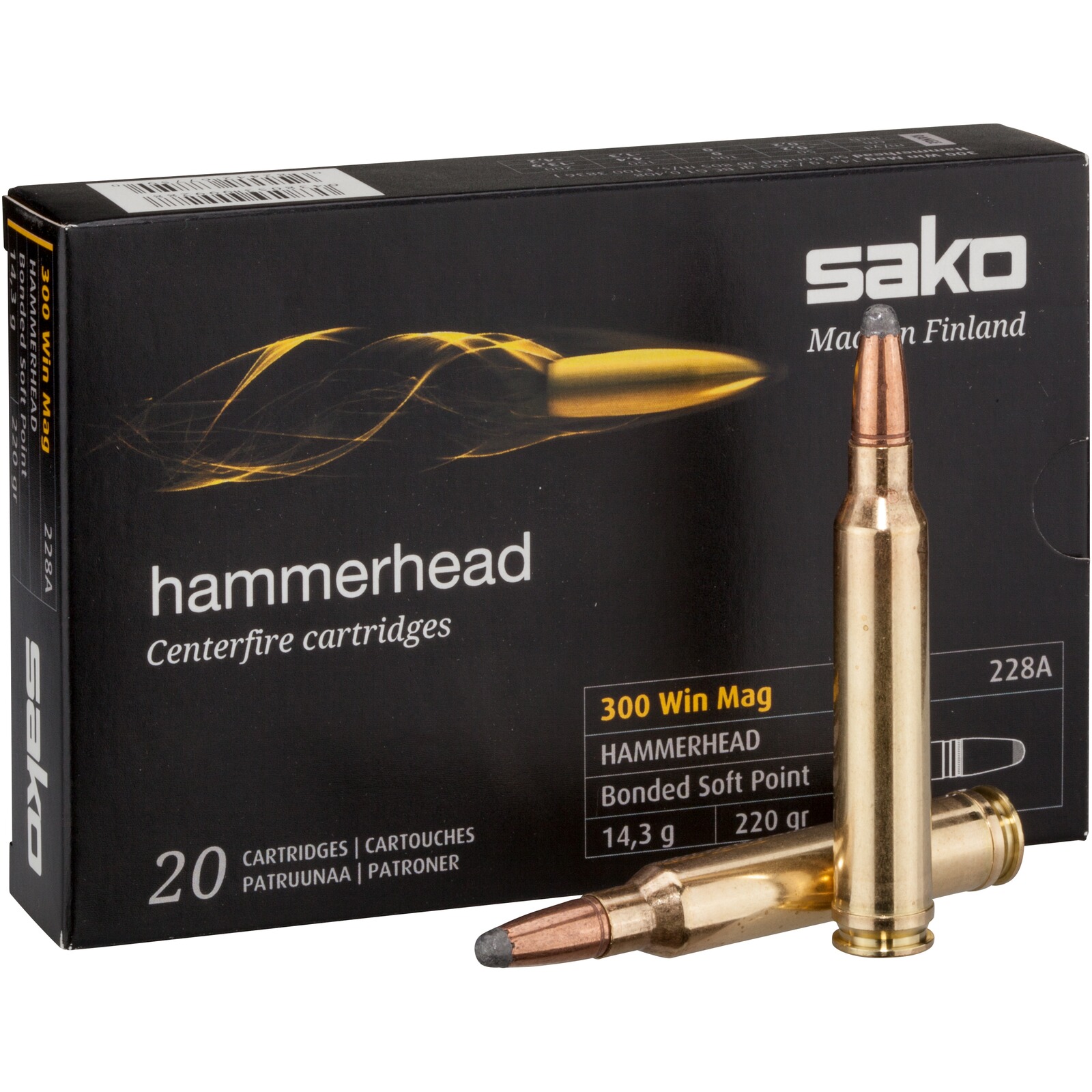 Sako .300 Win. Mag. Hammerhead SP 14,3g/220grs., 20 Stück