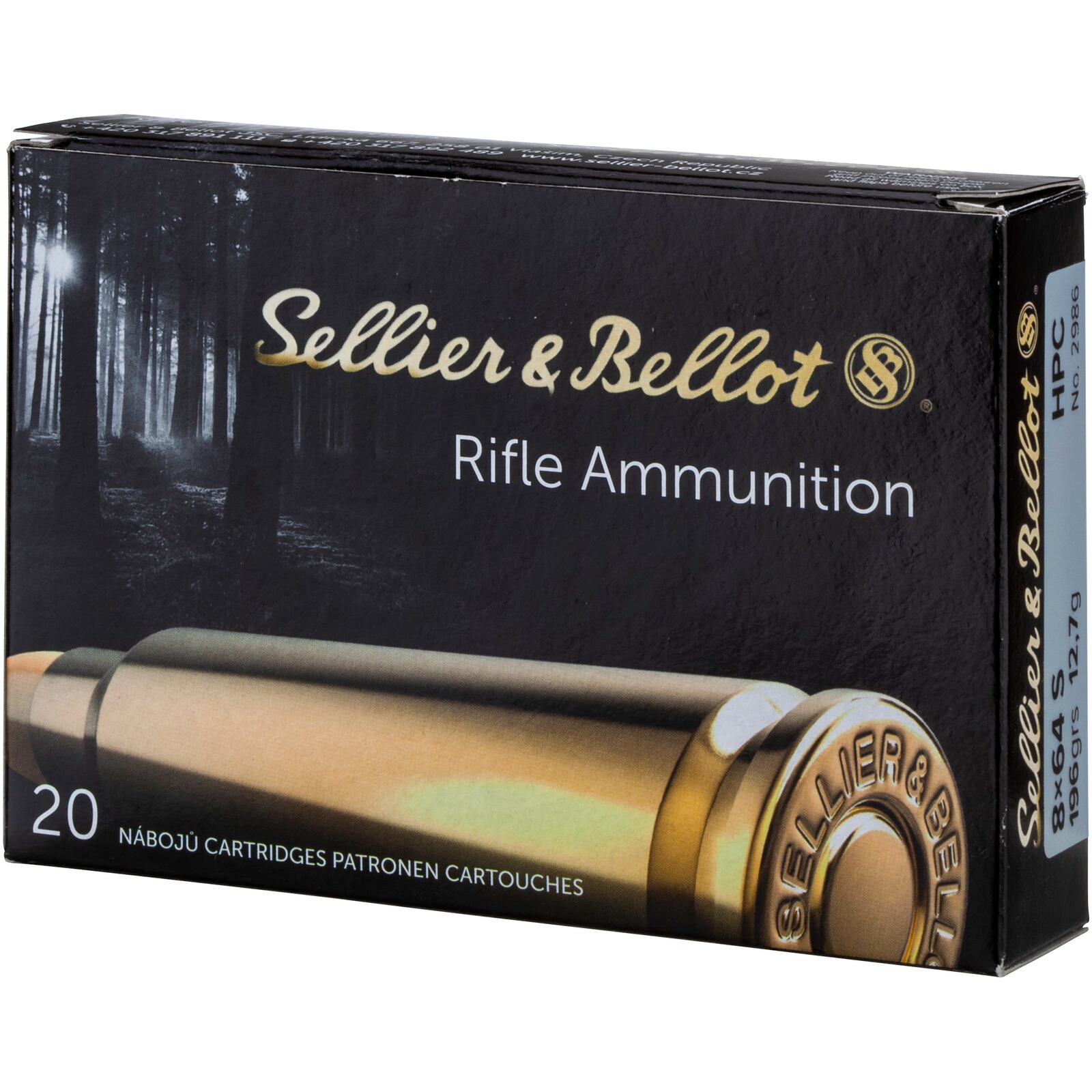 Sellier & Bellot 8x64 S HPC 12,7g/196grs., 20 Stück