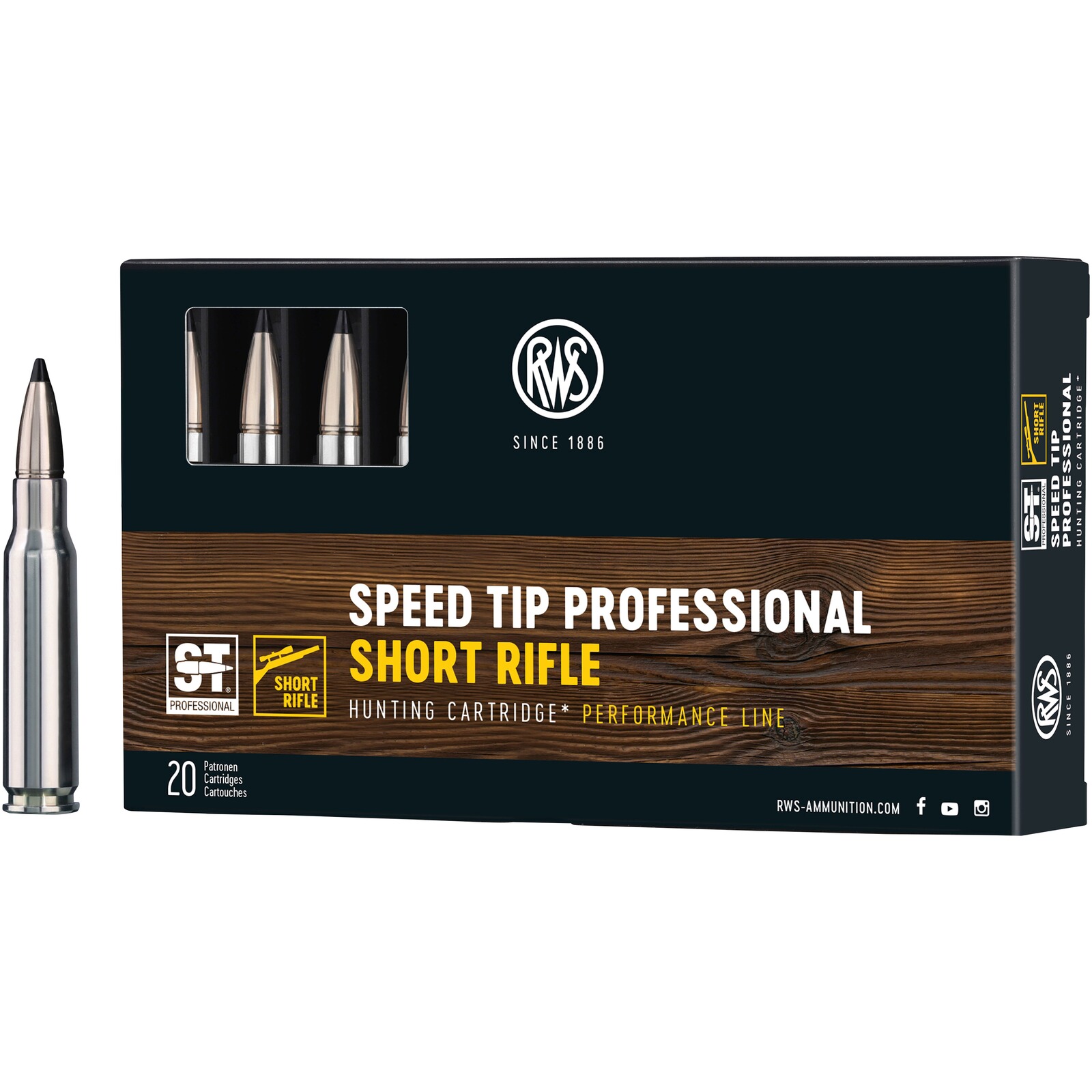 RWS .308 Win. Speed Tip Pro Short Rifle 10,7g/165grs., 20 Stück
