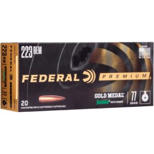 Federal Ammunition .223 Rem. Premium Gold Medal Sierra Match King 5,0g/77grs., 20 Stück