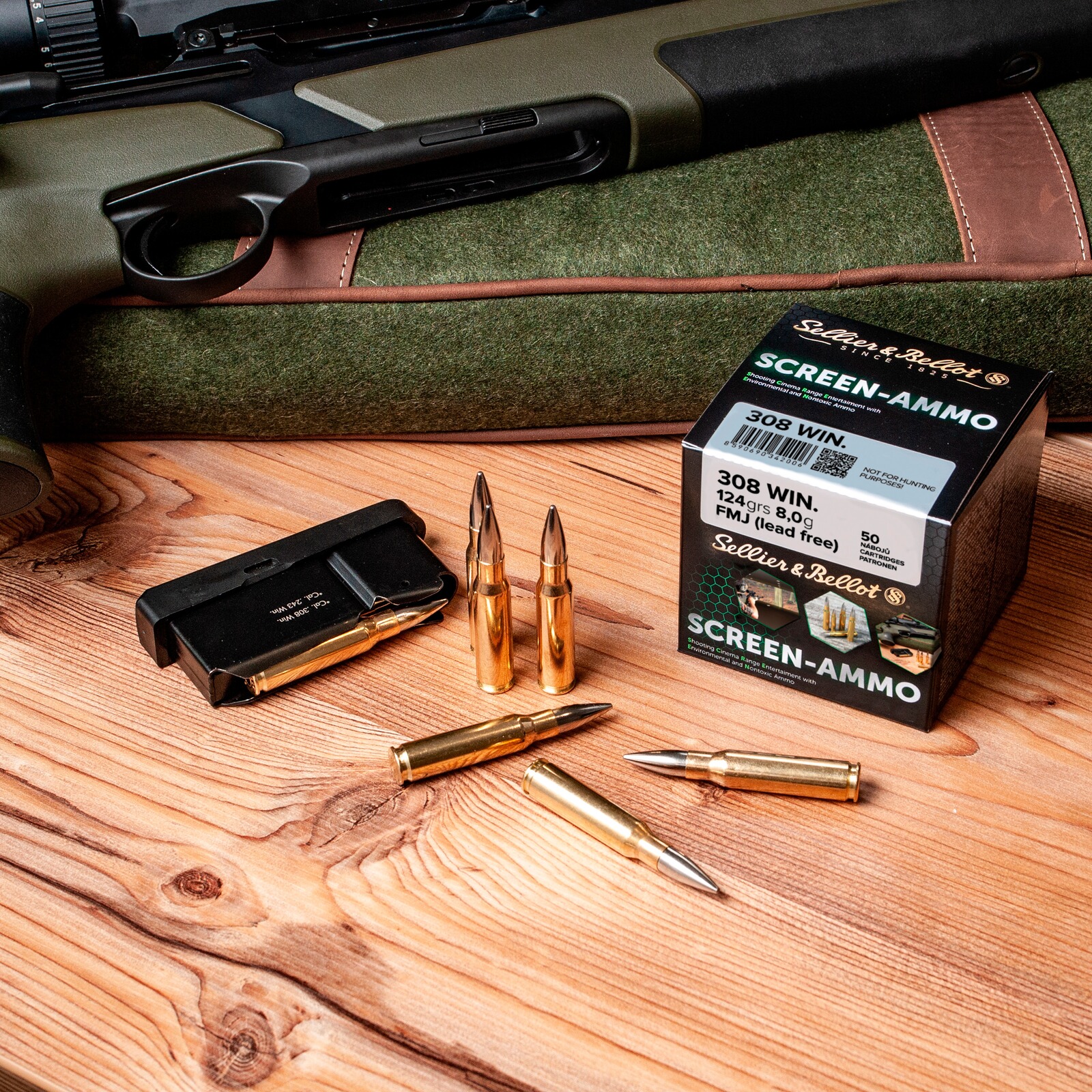 Sellier & Bellot .30-06 Spr. Screen-Ammo SCR Zink 8,0g/124grs., 50 Stück