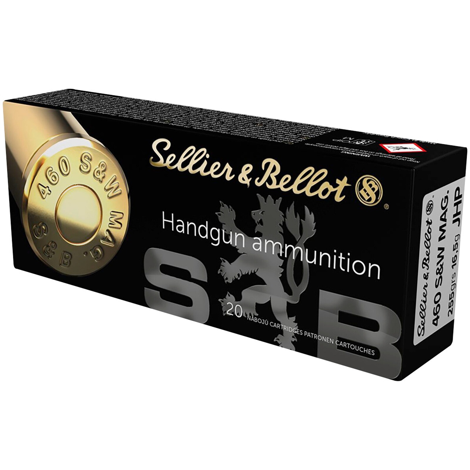 Sellier & Bellot .460 S&W Mag. JHP 16,5g/255grs, 20 Stück