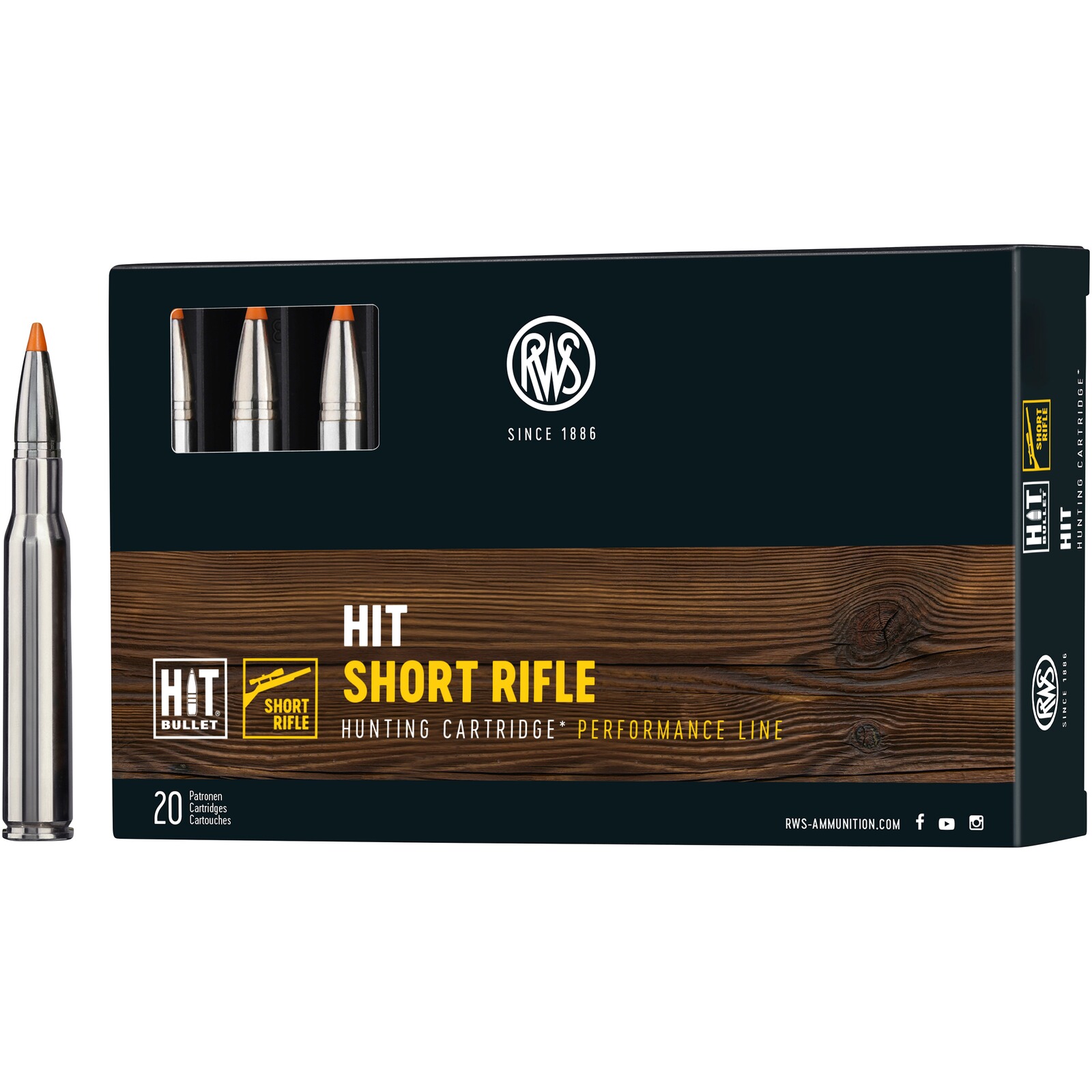 RWS .30-06 Spr. HIT Short Rifle 10,7g/165grs., 20 Stück