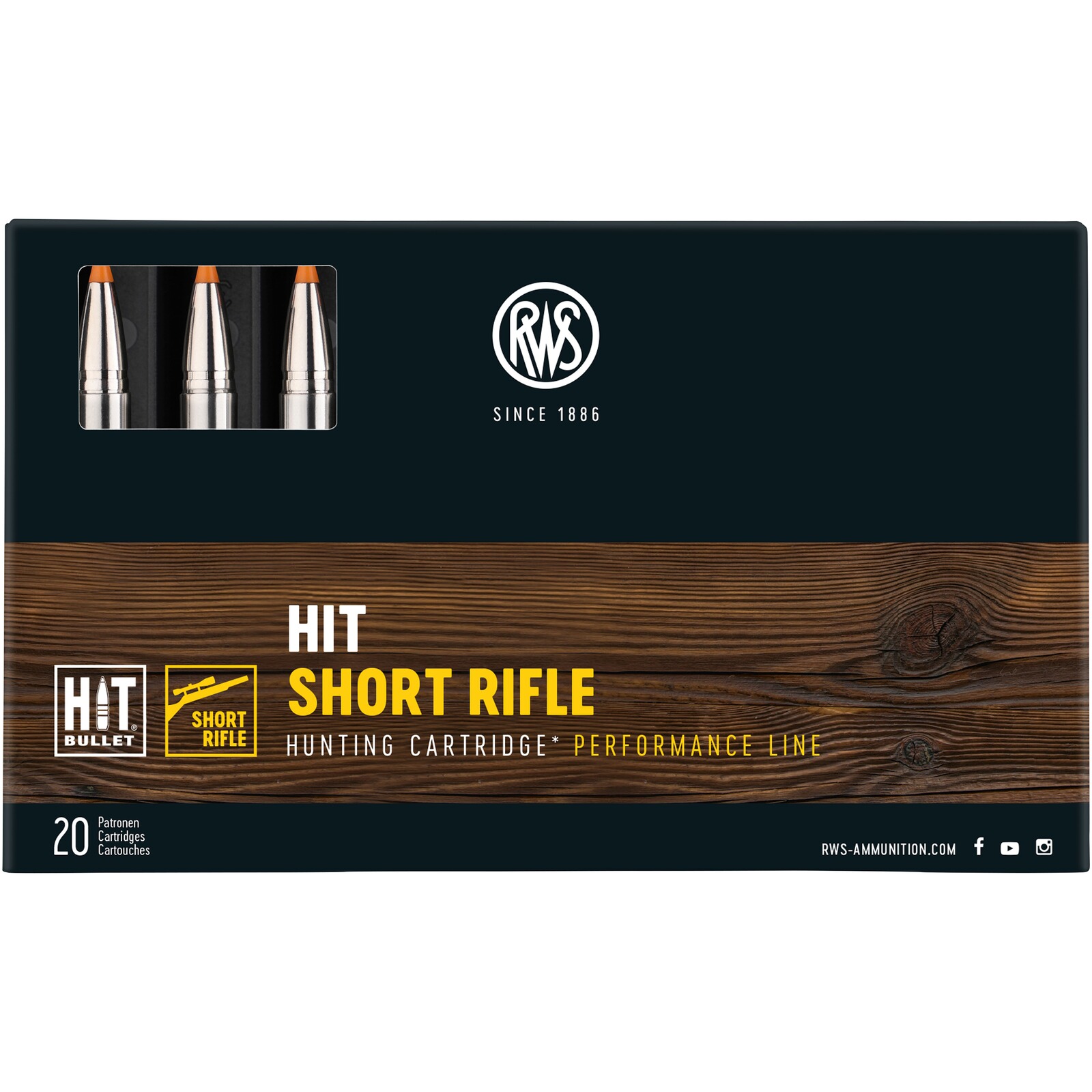 RWS .30-06 Spr. HIT Short Rifle 10,7g/165grs., 20 Stück