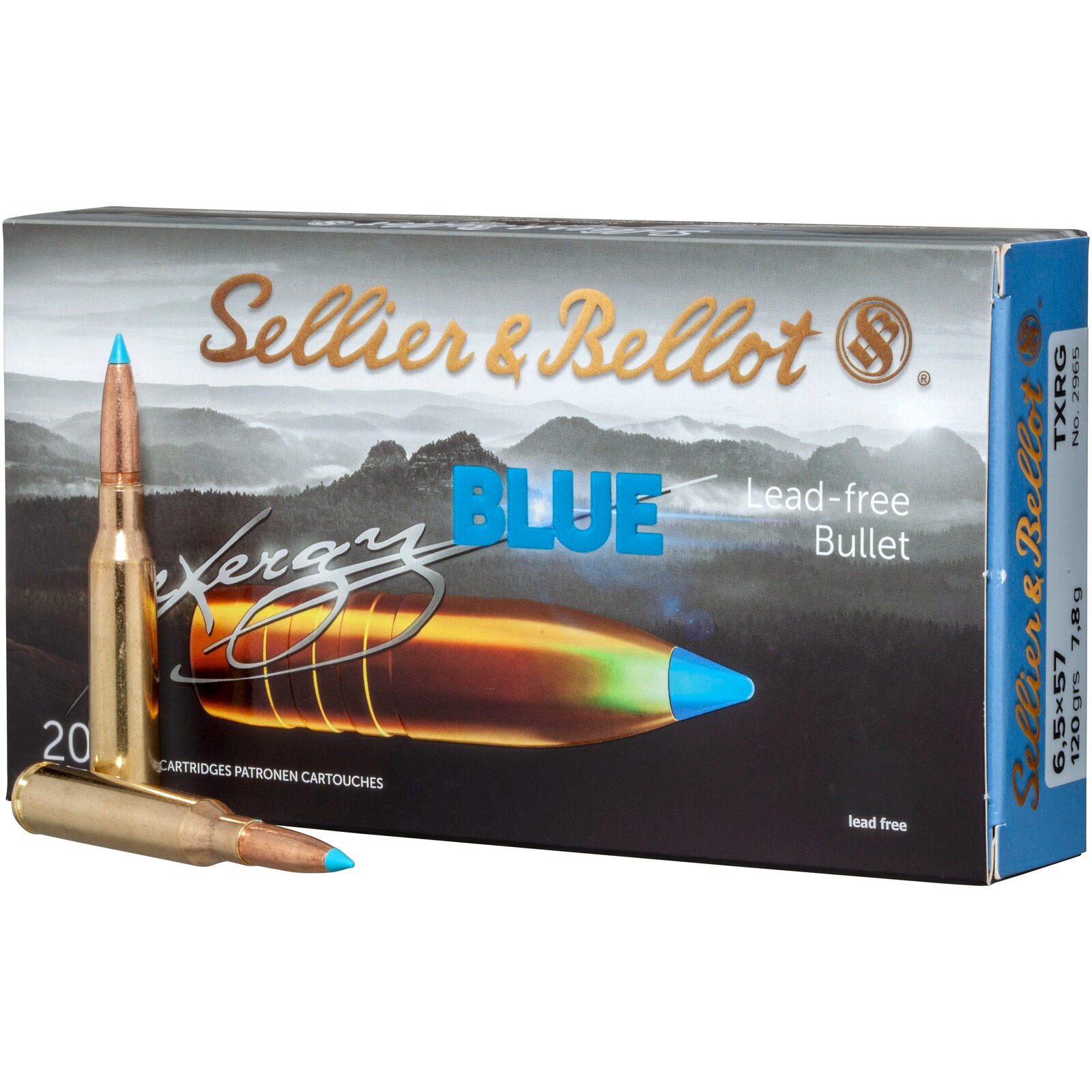 Sellier & Bellot 6,5x57 TXRG blue 7,8g/120grs., 20 Stück