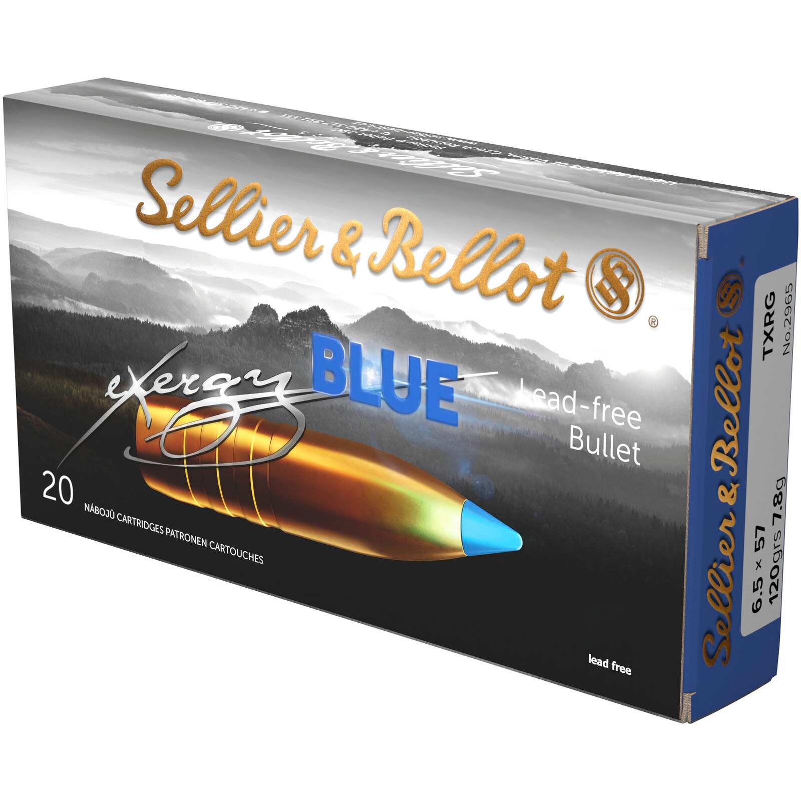 Sellier & Bellot 6,5x57 TXRG blue 7,8g/120grs., 20 Stück