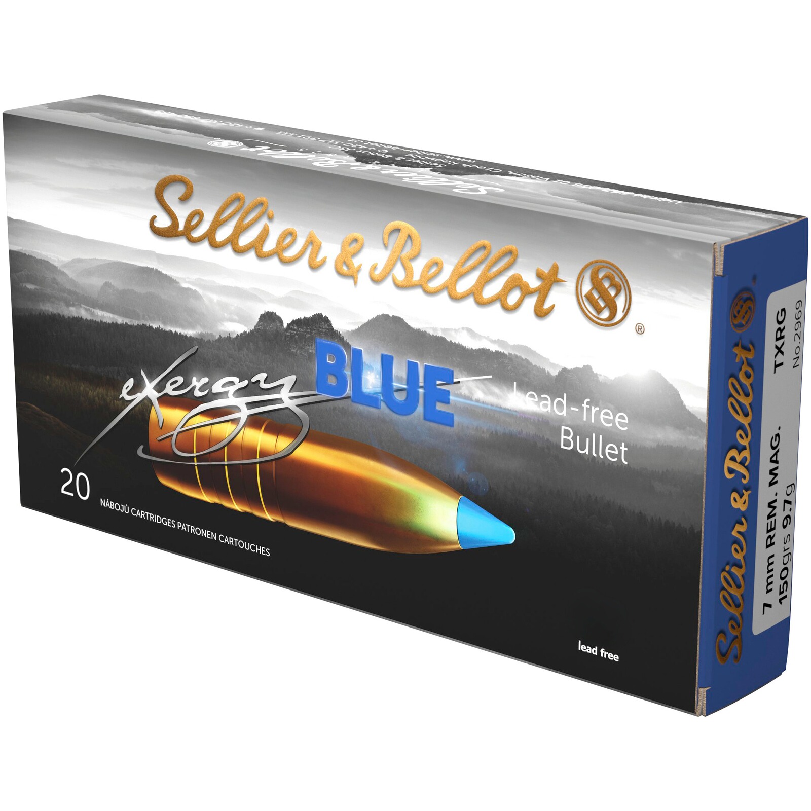 Sellier & Bellot 7 mm Rem. Mag. TXRG blue 9,7g/150grs., 20 Stück