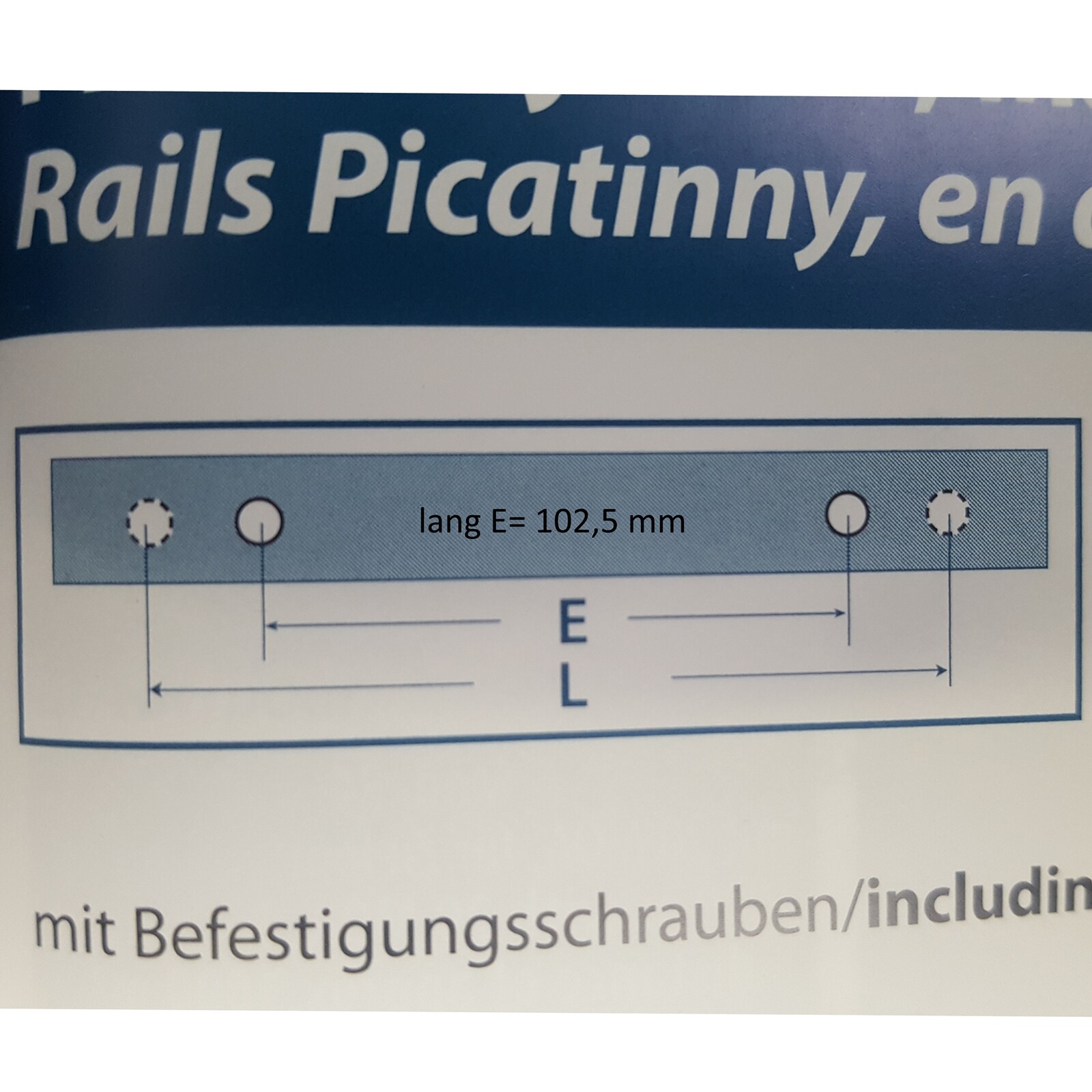 Sabatti Picatinny-Schiene 0MOA, lang E=102,5mm