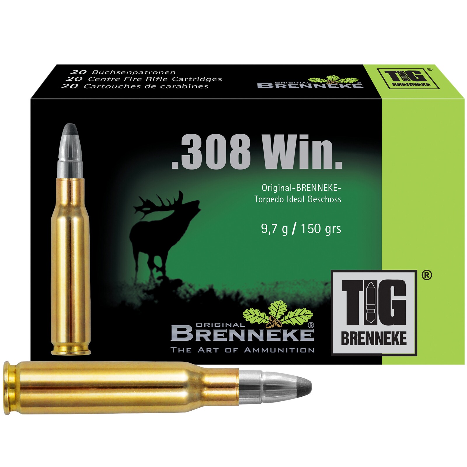 Brenneke .308 Win. TIG 9,7g/150grs., 20 Stück