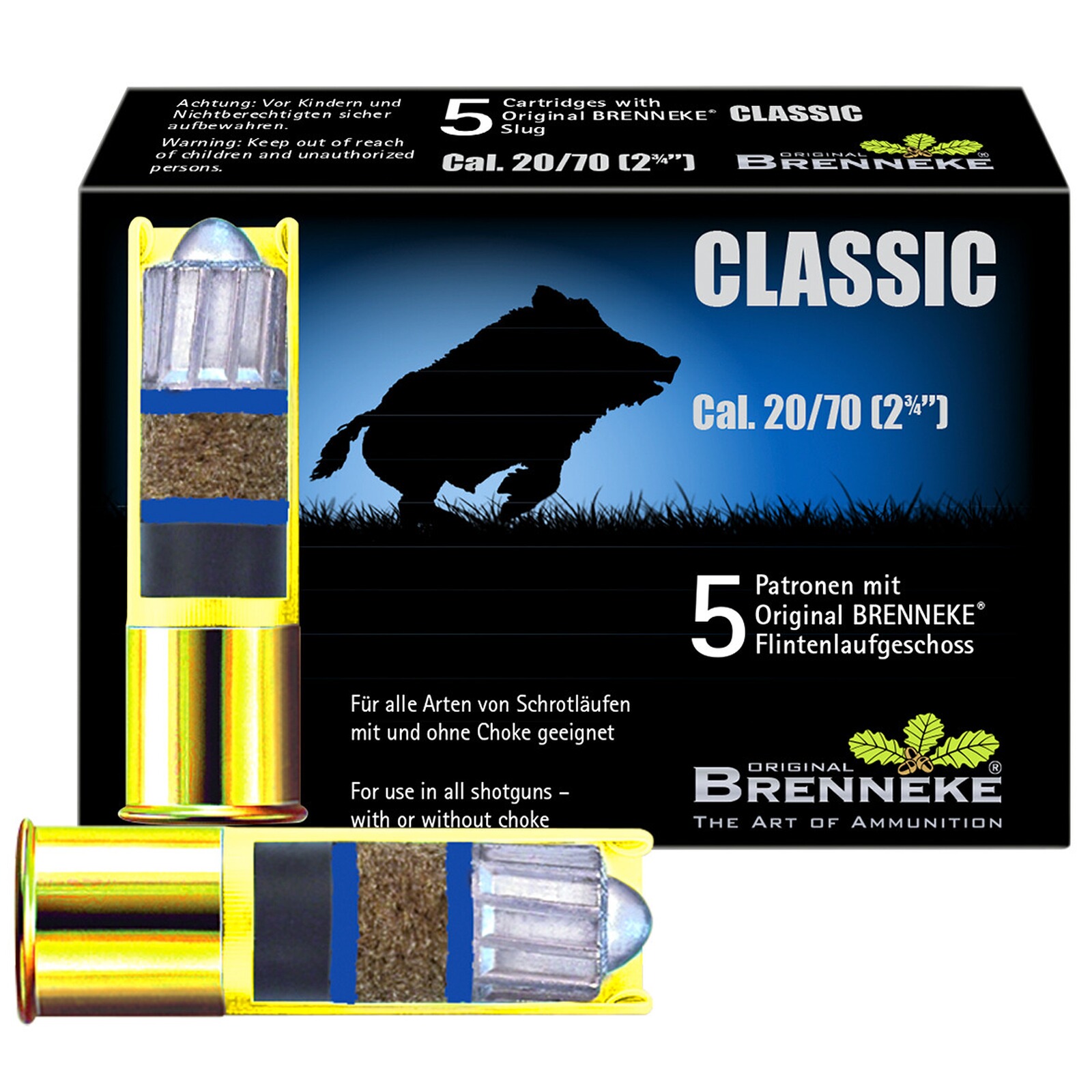 Brenneke 20/70 Classic 24,0g/370grs., 5 Stück