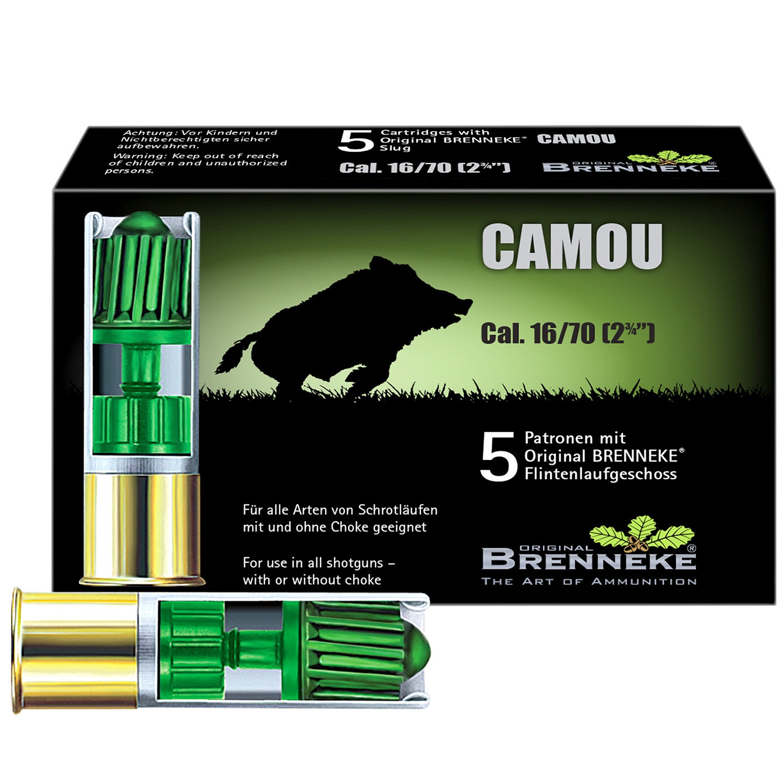 Brenneke 16/70 Camou 23g/355grs., 5 Stück