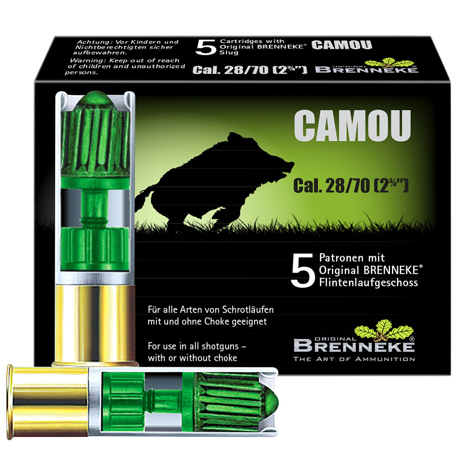 Brenneke 28/70 Camou 18,3g/282grs., 5 Stück