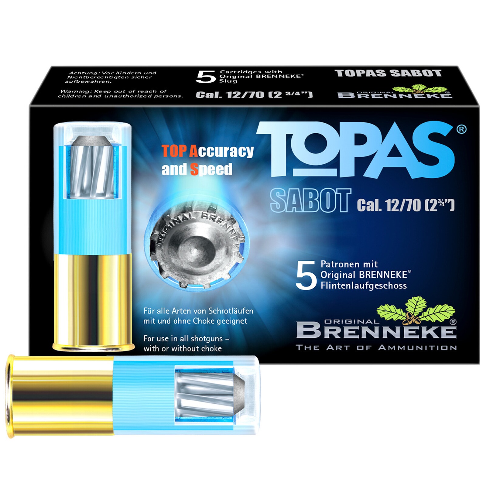 Brenneke 12/70 Topas Sabot 20g, 5 Stück