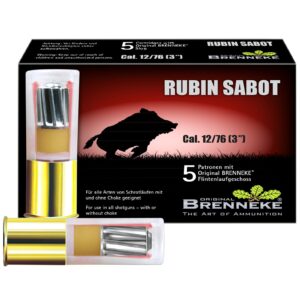 Brenneke 12/76 Rubin Sabot 28,0g/432grs., 5 Stück