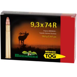 Brenneke 9,3x74 R TOG 16,0g/247grs., 20 Stück