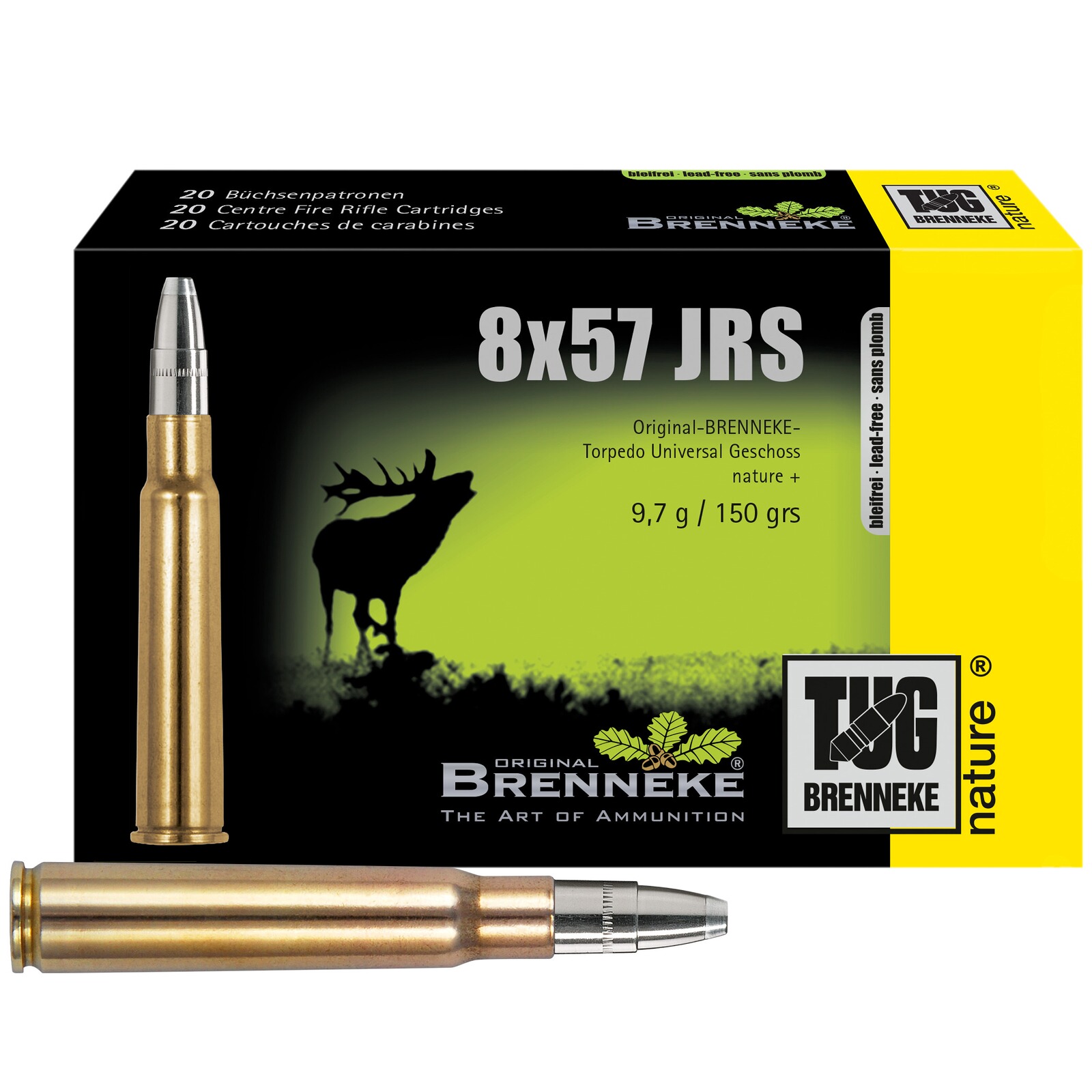 Brenneke 8x57 IRS TUG nature+ 9,7g/150grs., 20 Stück