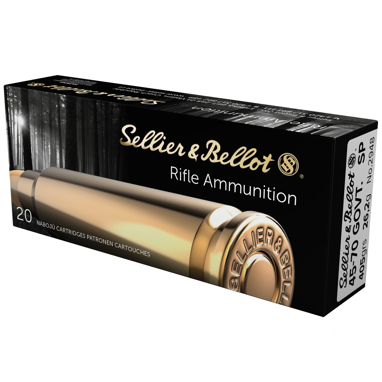 Sellier & Bellot .45/70 Gov. Teilmantel 26,2g/405grs., 20 Stück