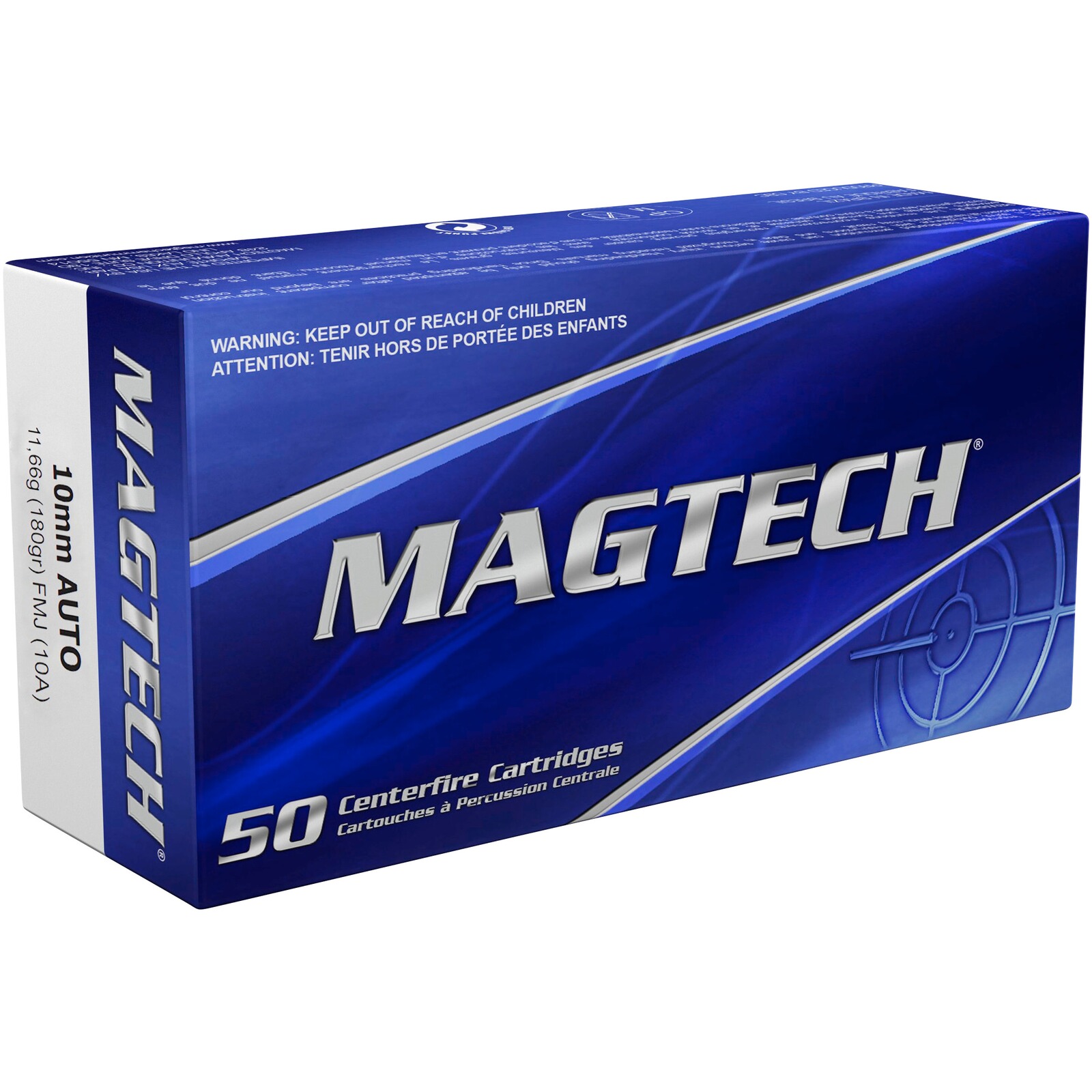 Magtech 10 mm Auto Vollmantel 11,7g/180grs, 50 Stück