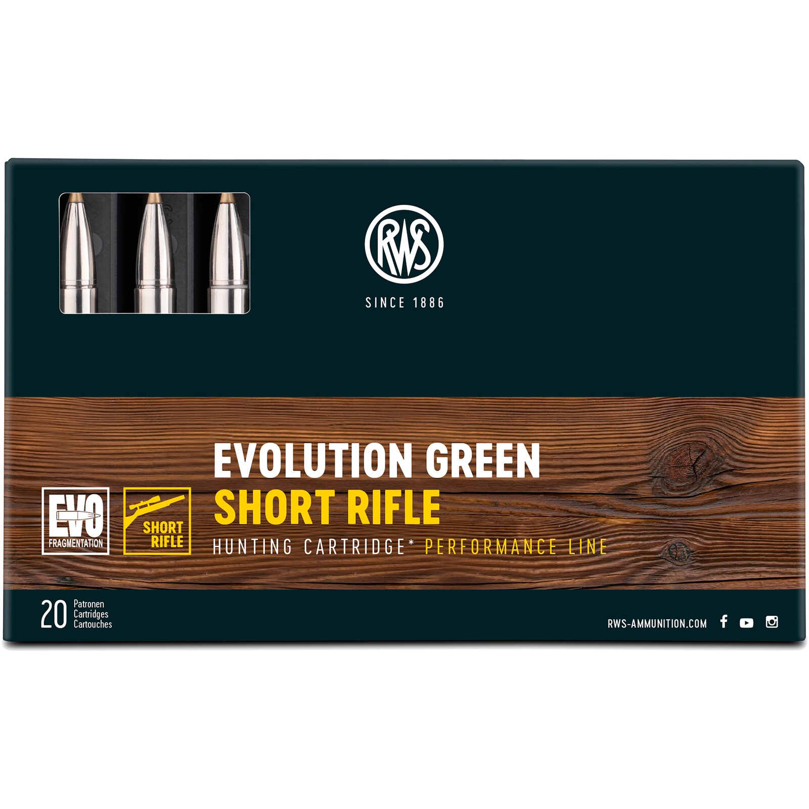 RWS .30-06 Spr. Short Rifle Evolution Green 9,0g/139grs., 20 Stück