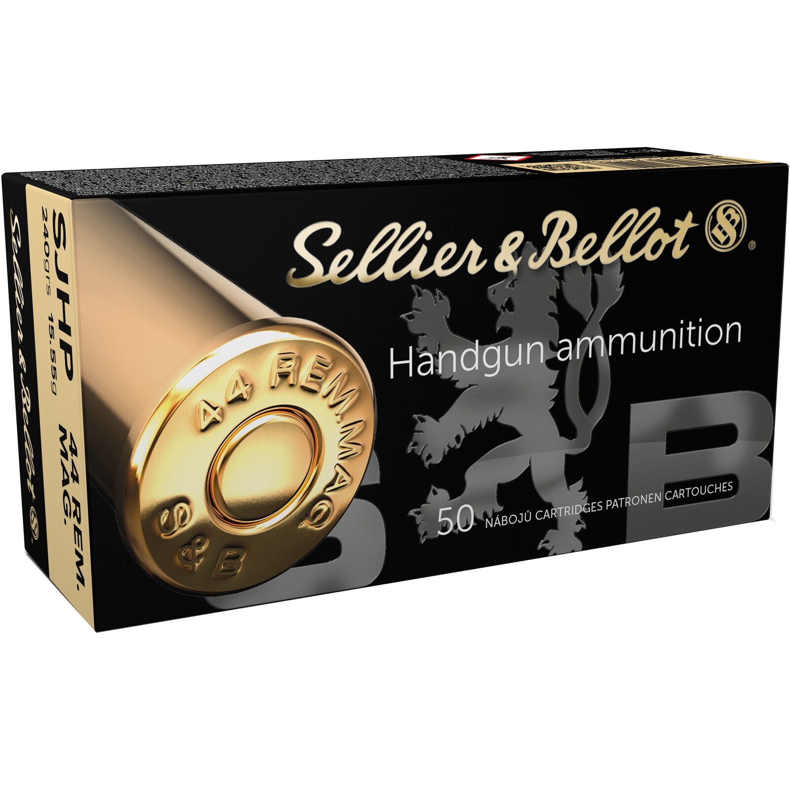 Sellier & Bellot .44 Mag. Teilmantel-Hohlspitz 15,6g/240grs., 50 Stück