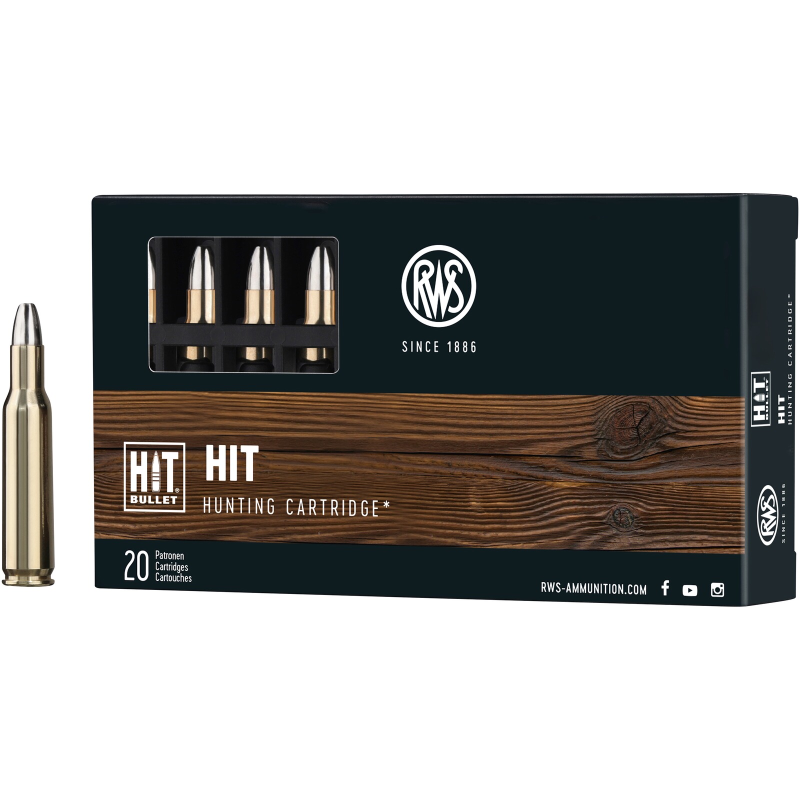 RWS .222 Rem. HIT 2,6g./40grs., 20 Stück