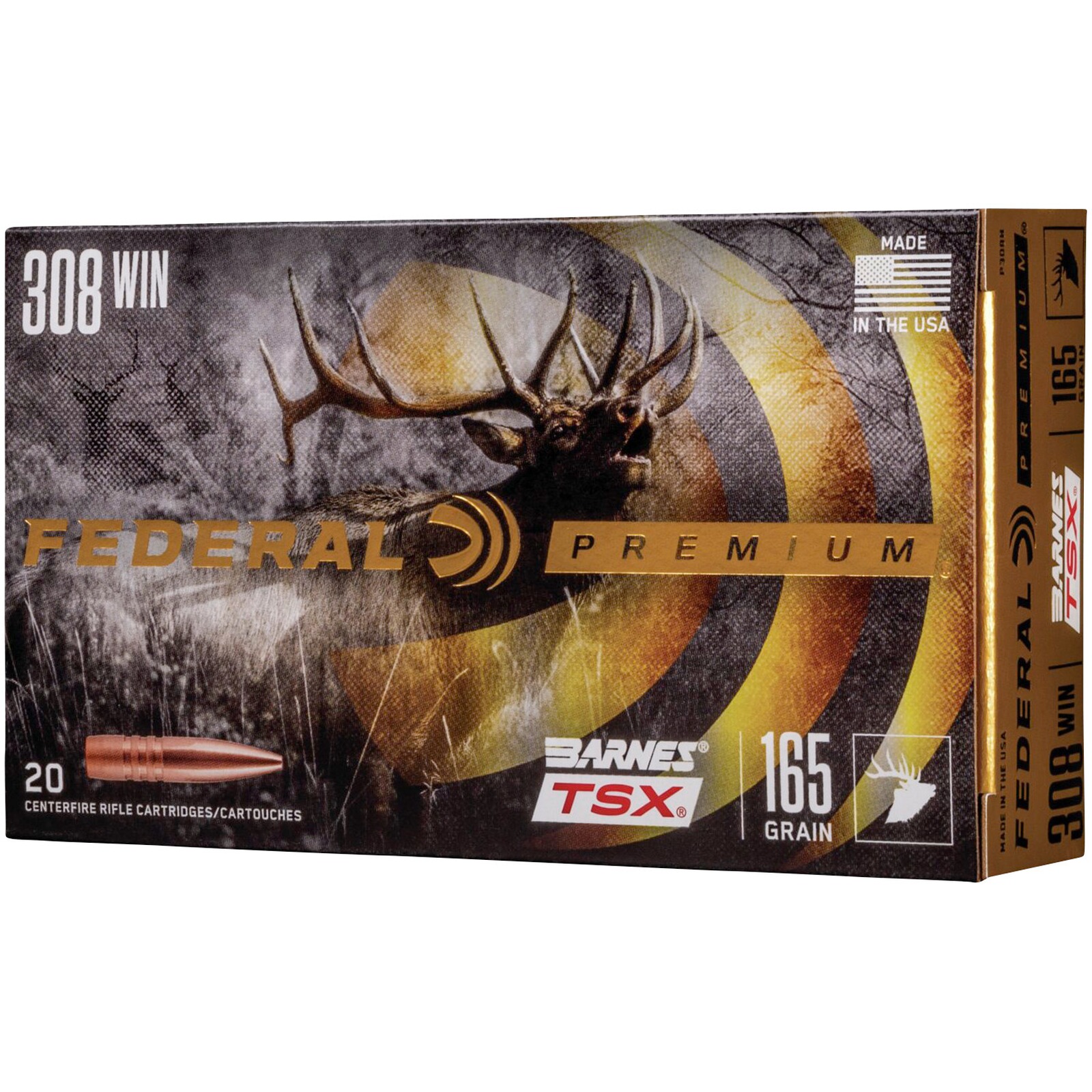 Federal Ammunition .308 Win. Vital-Shok Barnes TSX 10,7g/165grs., 20 Stück