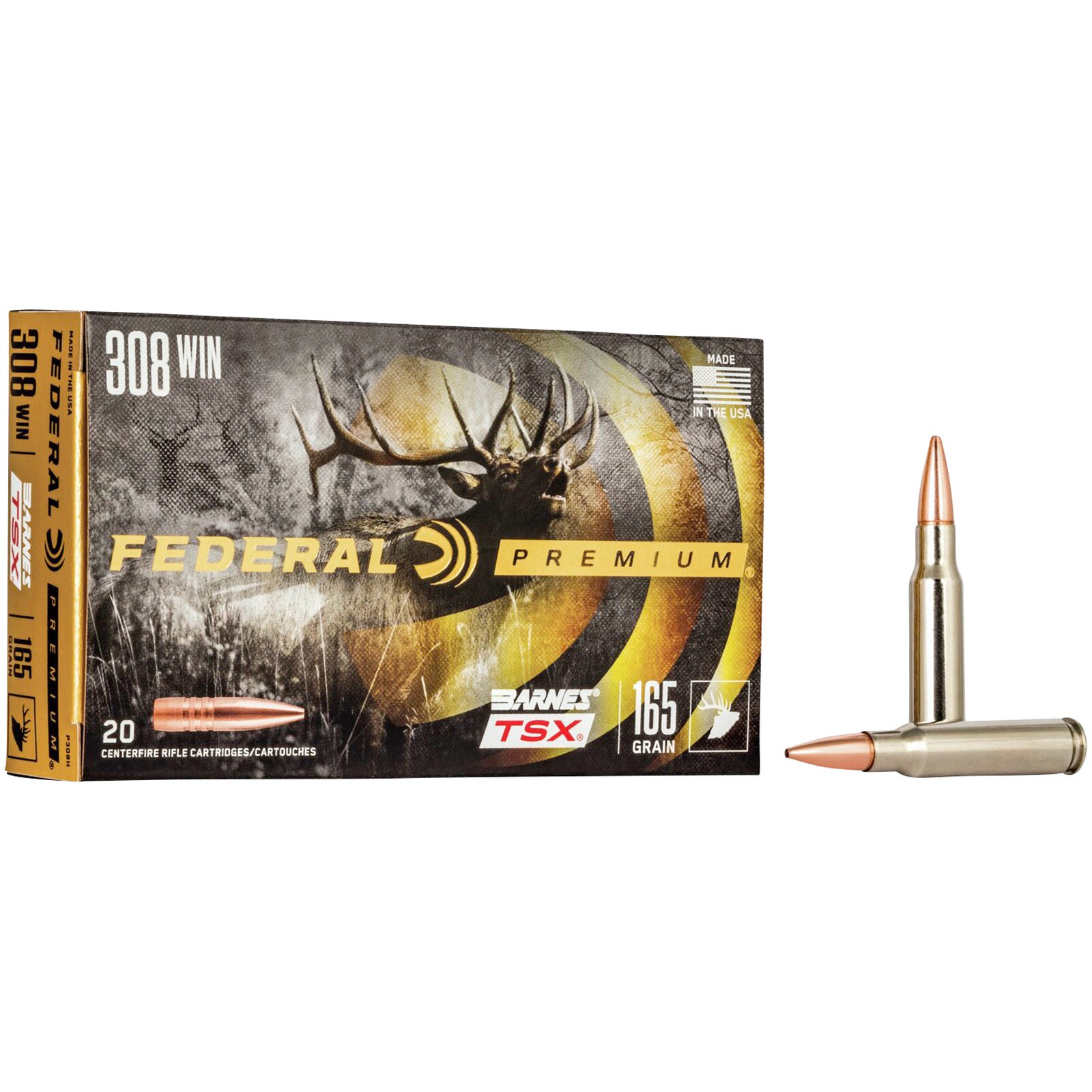Federal Ammunition .308 Win. Vital-Shok Barnes TSX 10,7g/165grs., 20 Stück