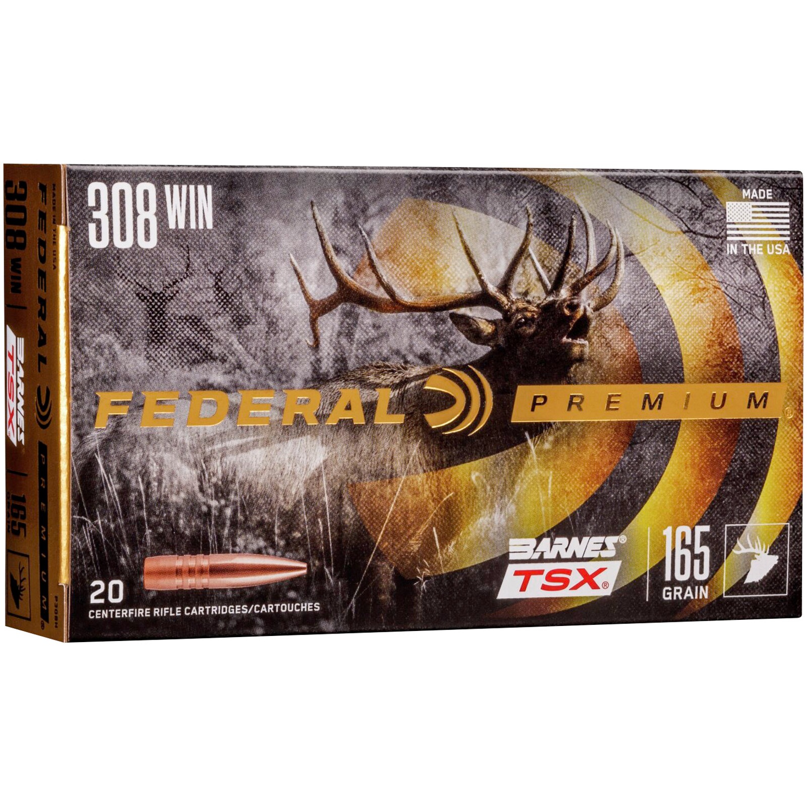 Federal Ammunition .308 Win. Vital-Shok Barnes TSX 10,7g/165grs., 20 Stück