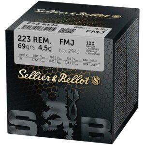 Sellier & Bellot .223 Rem. Vollmantel 4,5g/69grs., 100 Stück