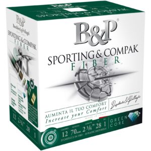 Baschieri & Pellagri 12/70 Sporting & Compak Fiber Green Core 2,4mm 28g, 25 Stück