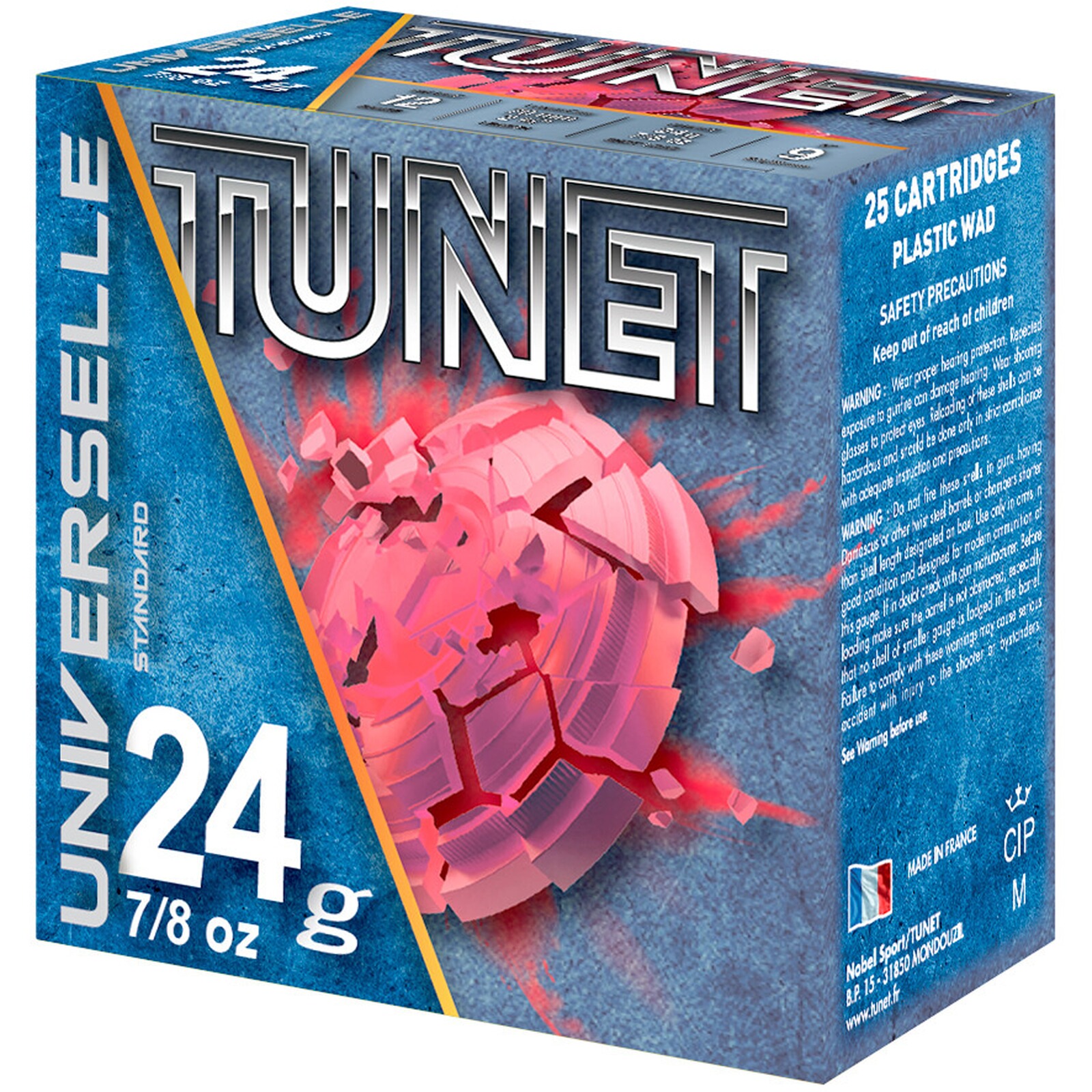 Tunet 12/70 Universelle Trap 2,4mm 24g, 25 Stück