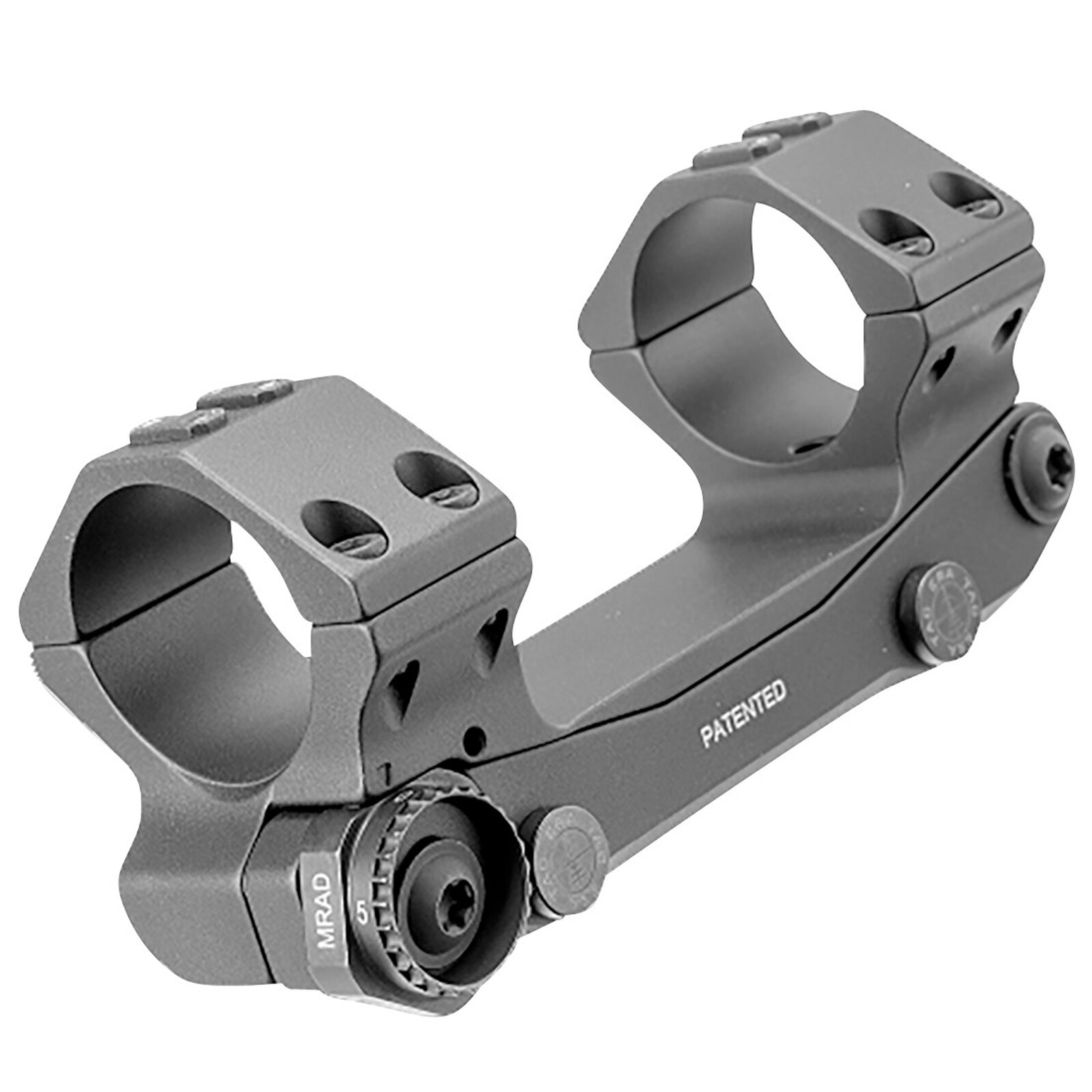 ERATAC Blockmontage Ø 30 mm mit einstellbarer Vorneigung 0-20 MIL / mrad mit Hebel, Bauhöhe 20,0 mm