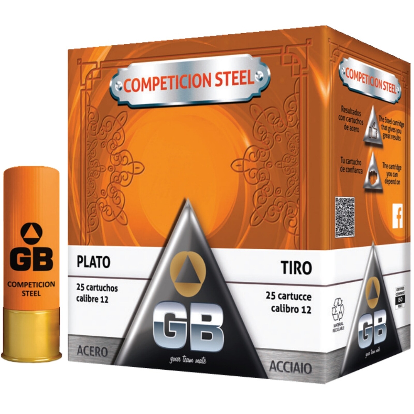 GB 12/70 Competition Steel 2,5mm 24g, 25 Stück