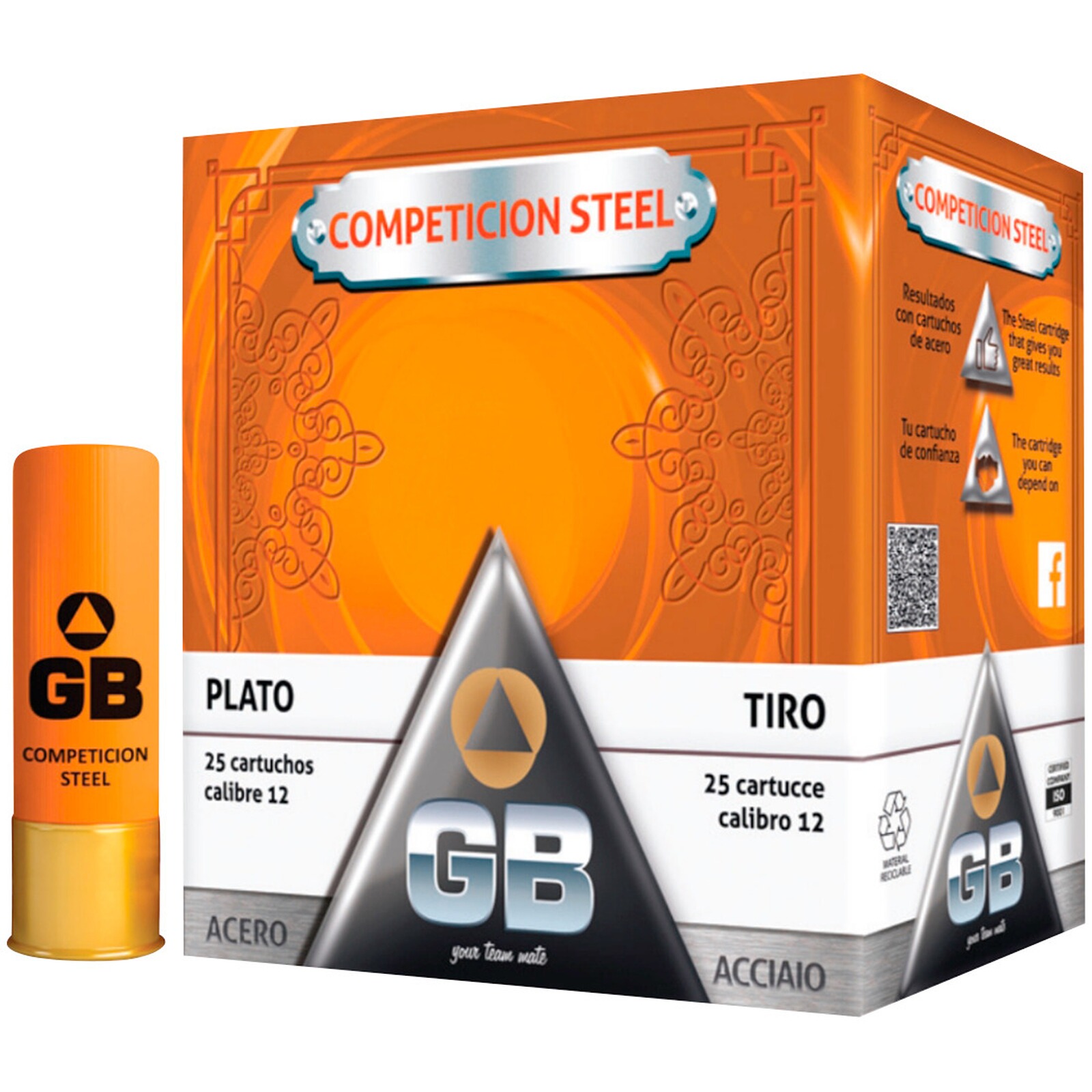 GB 12/70 Competition Steel 2,5mm 28g, 25 Stück