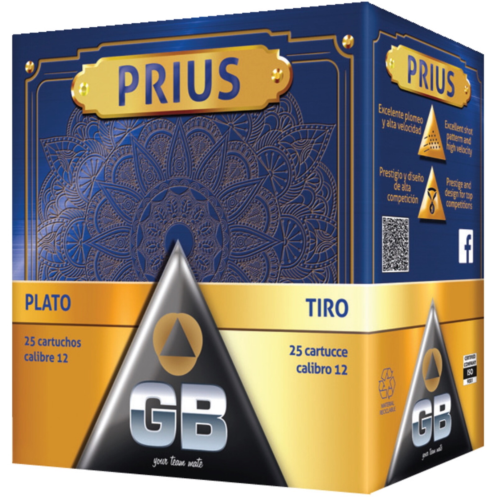 GB 12/70 Competition Prius 2,4mm 28g, 25 Stück