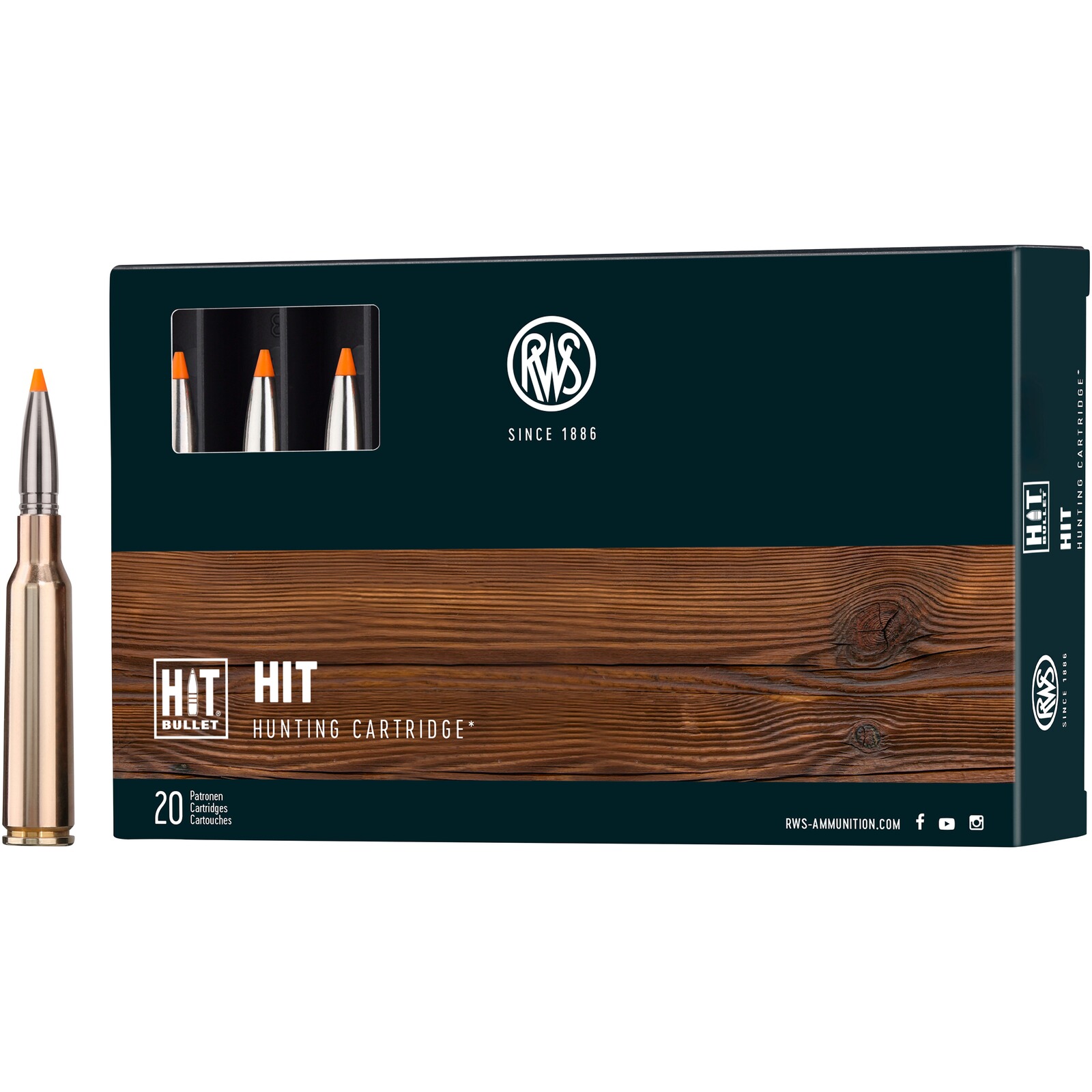RWS 6,5x55 HIT 7,8g/120grs., 20 Stück