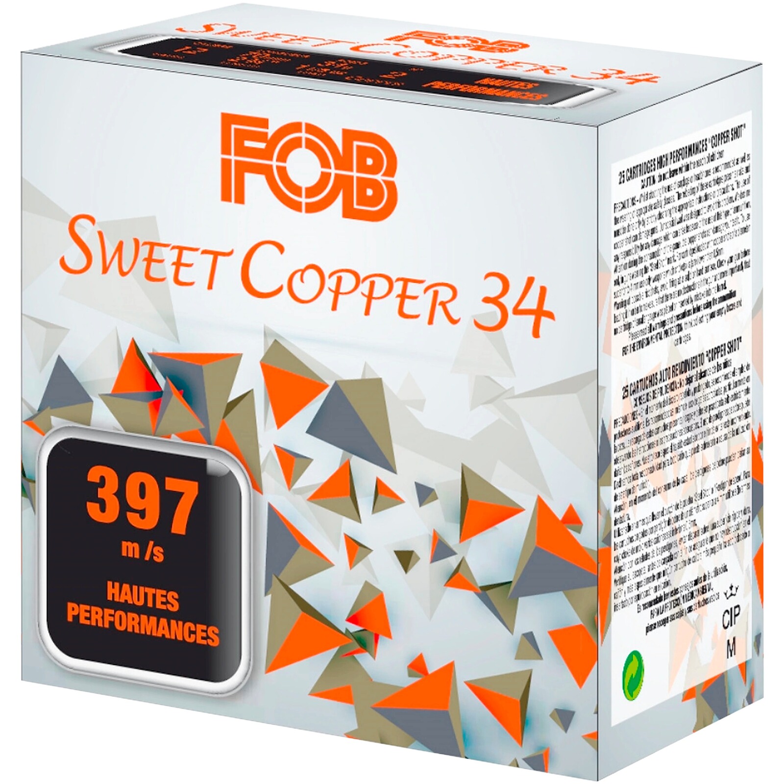 FOB 12/70 Sweet (soft) Copper 3,7mm 34g, 25 Stück