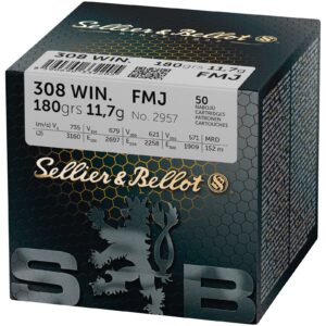 Sellier & Bellot .308 Win. Vollmantel 11,7g/180grs., 50 Stück