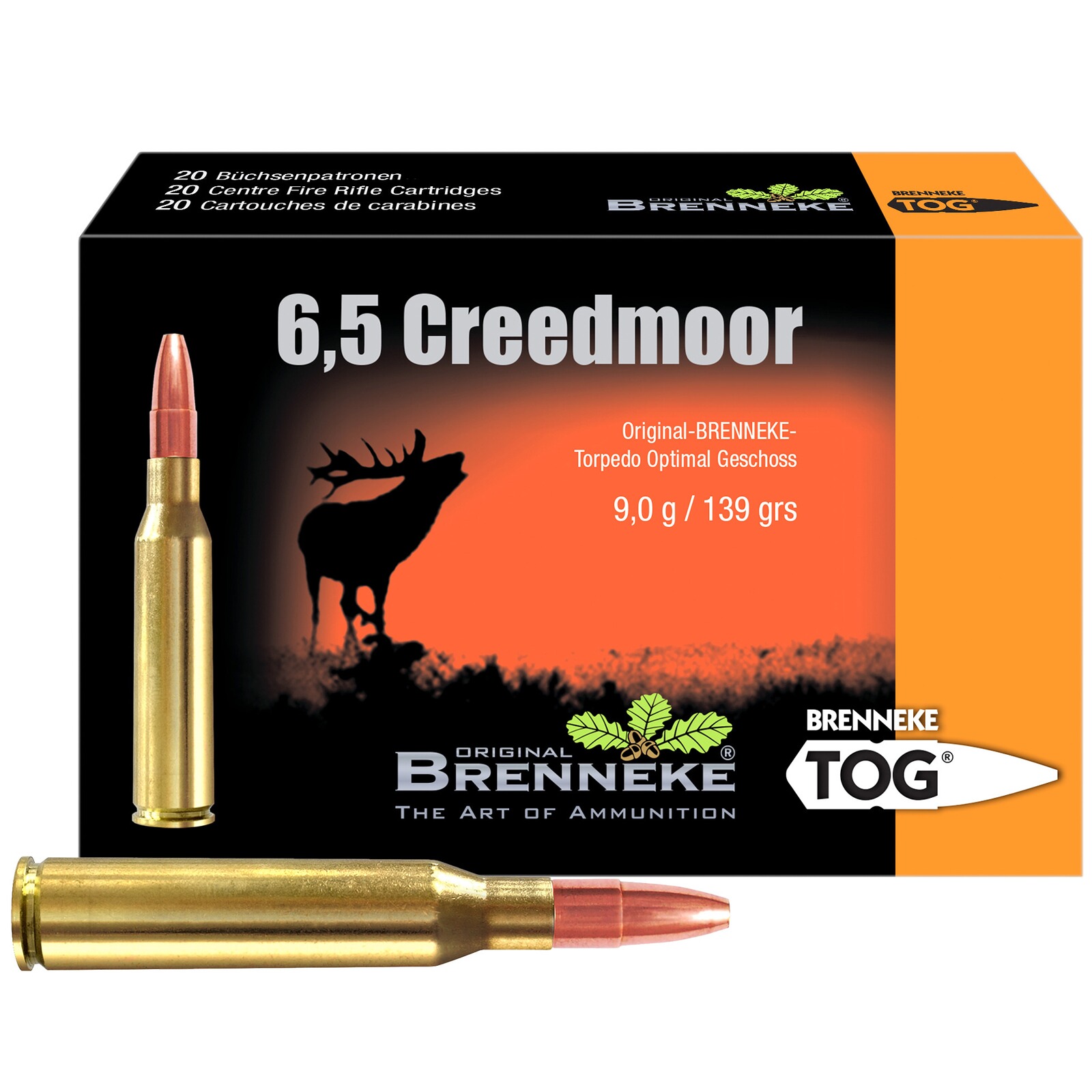 Brenneke 6,5 Creedmoor TOG 9,0g/139grs., 20 Stück