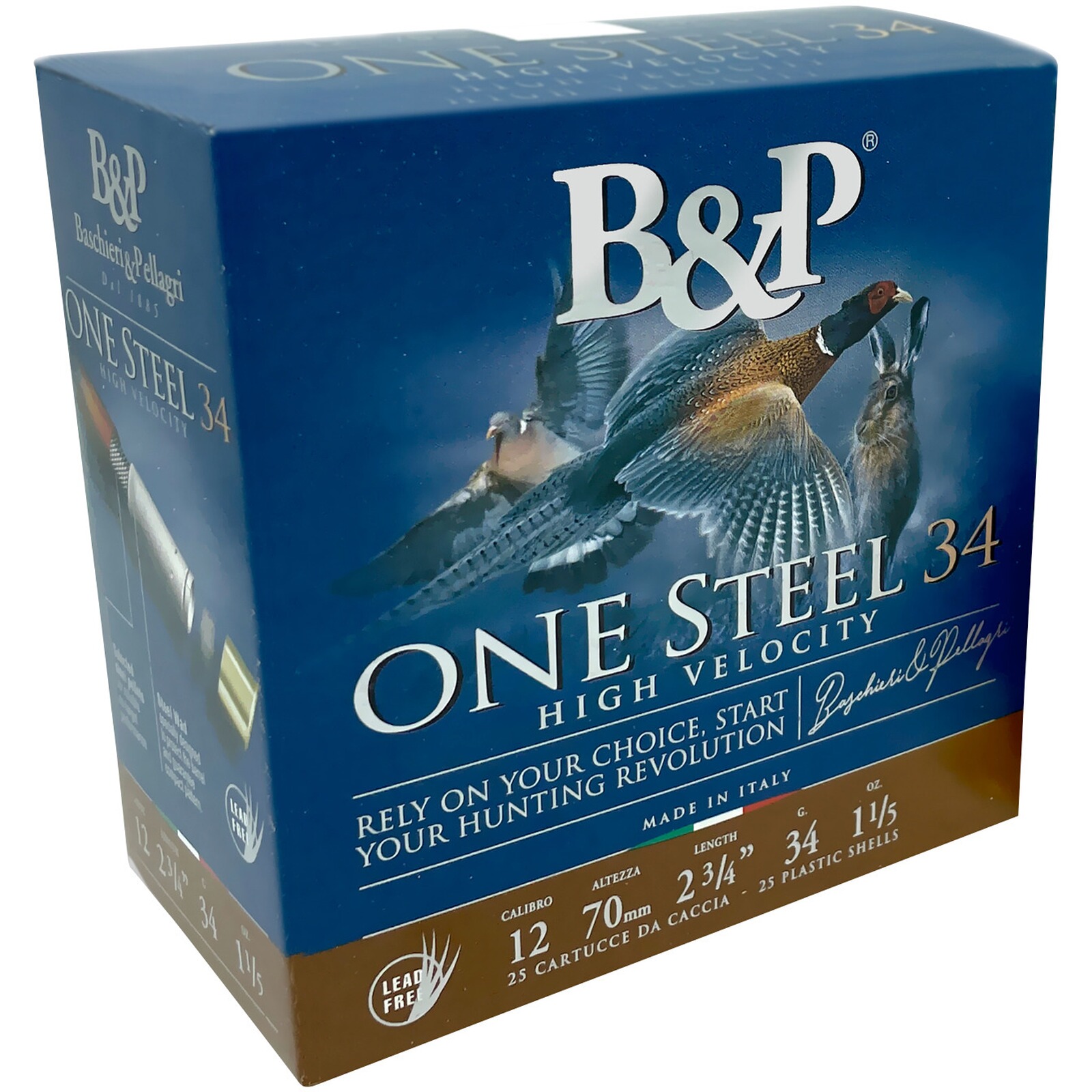 Baschieri & Pellagri 12/70 One Steel HV 2,7mm 34g., 25 Stück